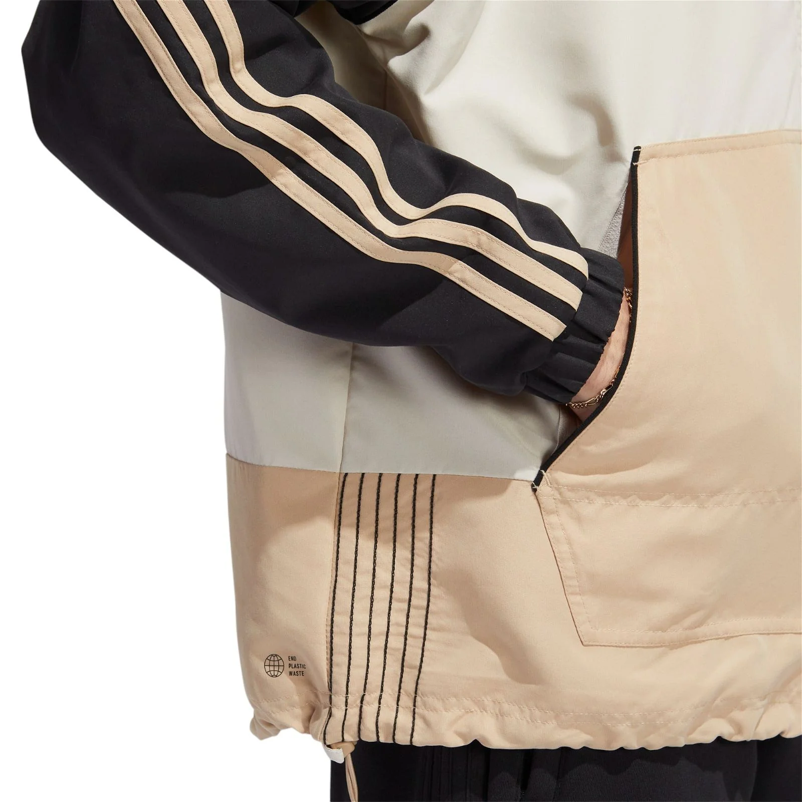 adidas Originals Woven SST Anorak - Black / Beige - Image 6