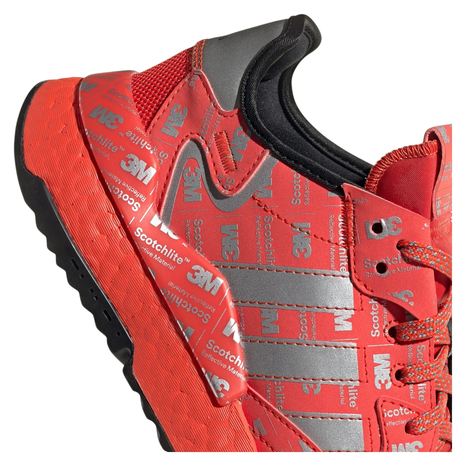 adidas Originals x 3M Nite Jogger Trainers - Hi Res Red - Image 10
