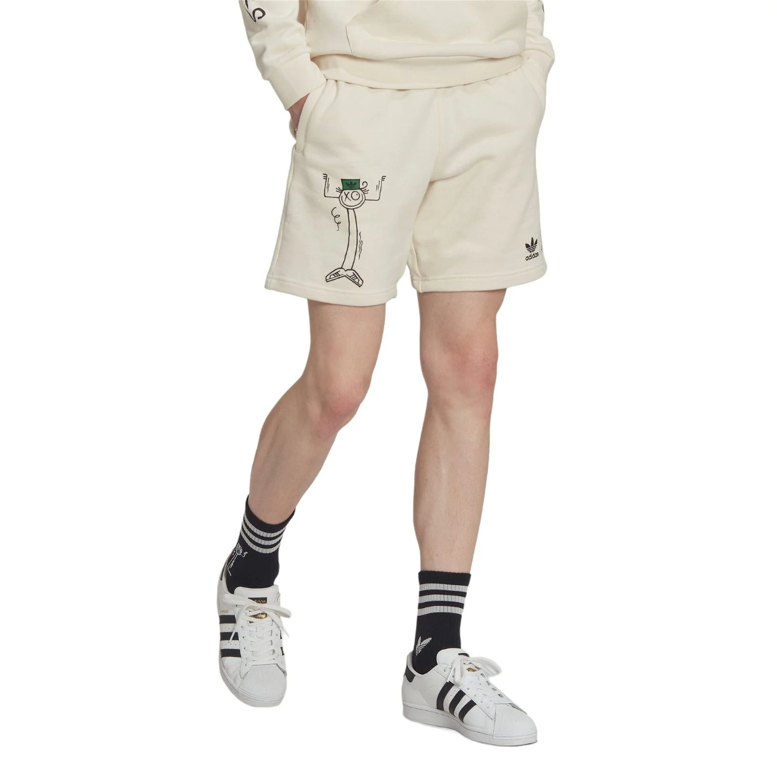 adidas Originals x André Saraiva Sweat Shorts - White - Image 5