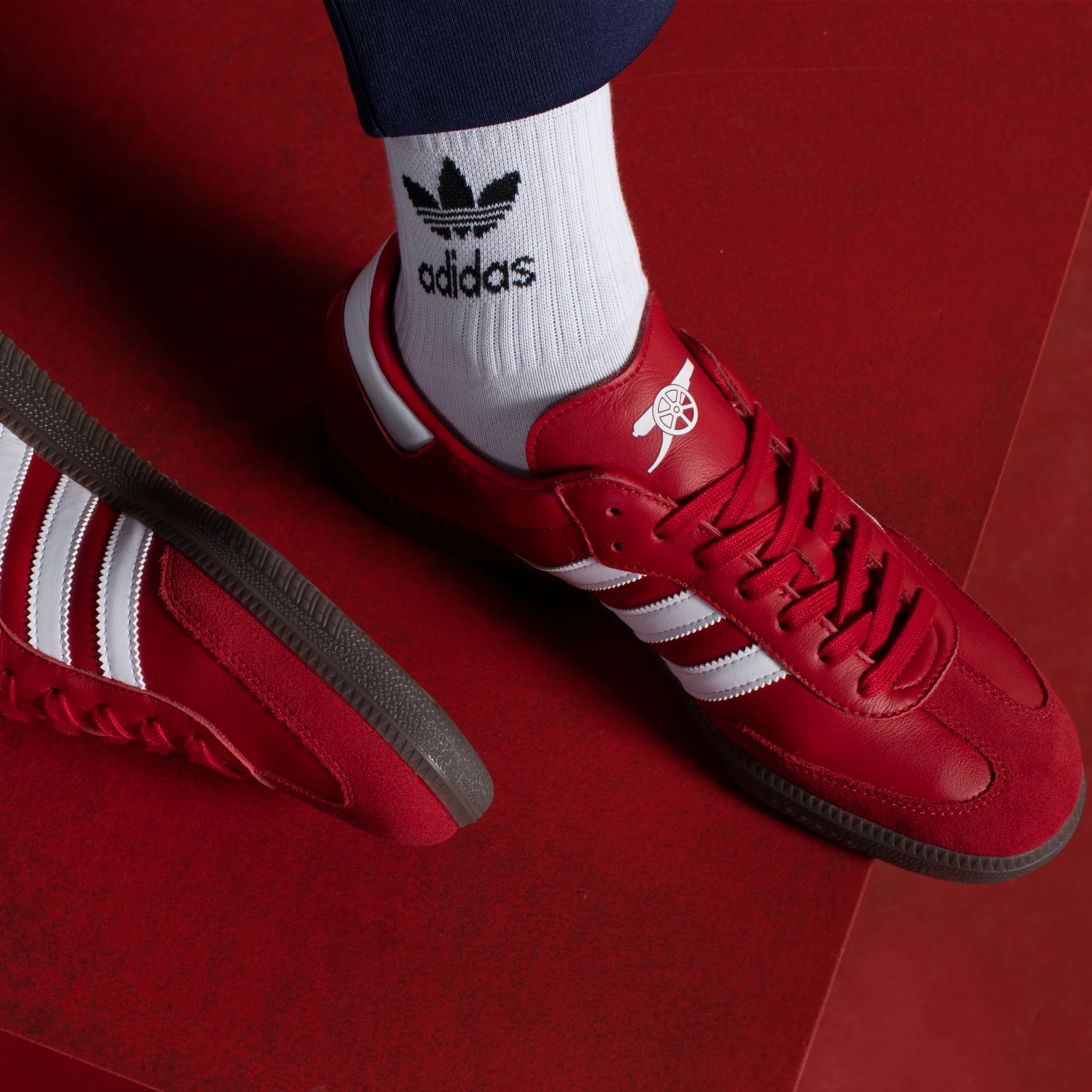 adidas Originals x Arsenal FC Samba Team Shoes - Red / White - Image 9