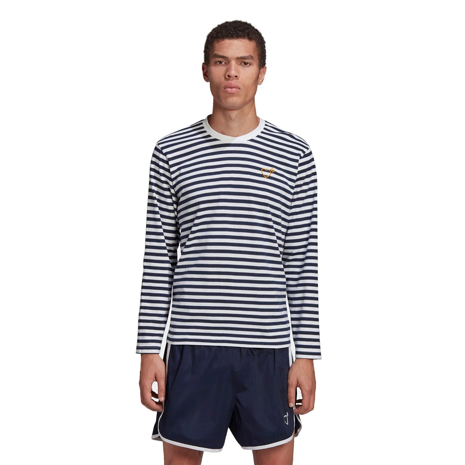 adidas Originals x Human Made Long Sleeve T-Shirt - Navy - Image 2