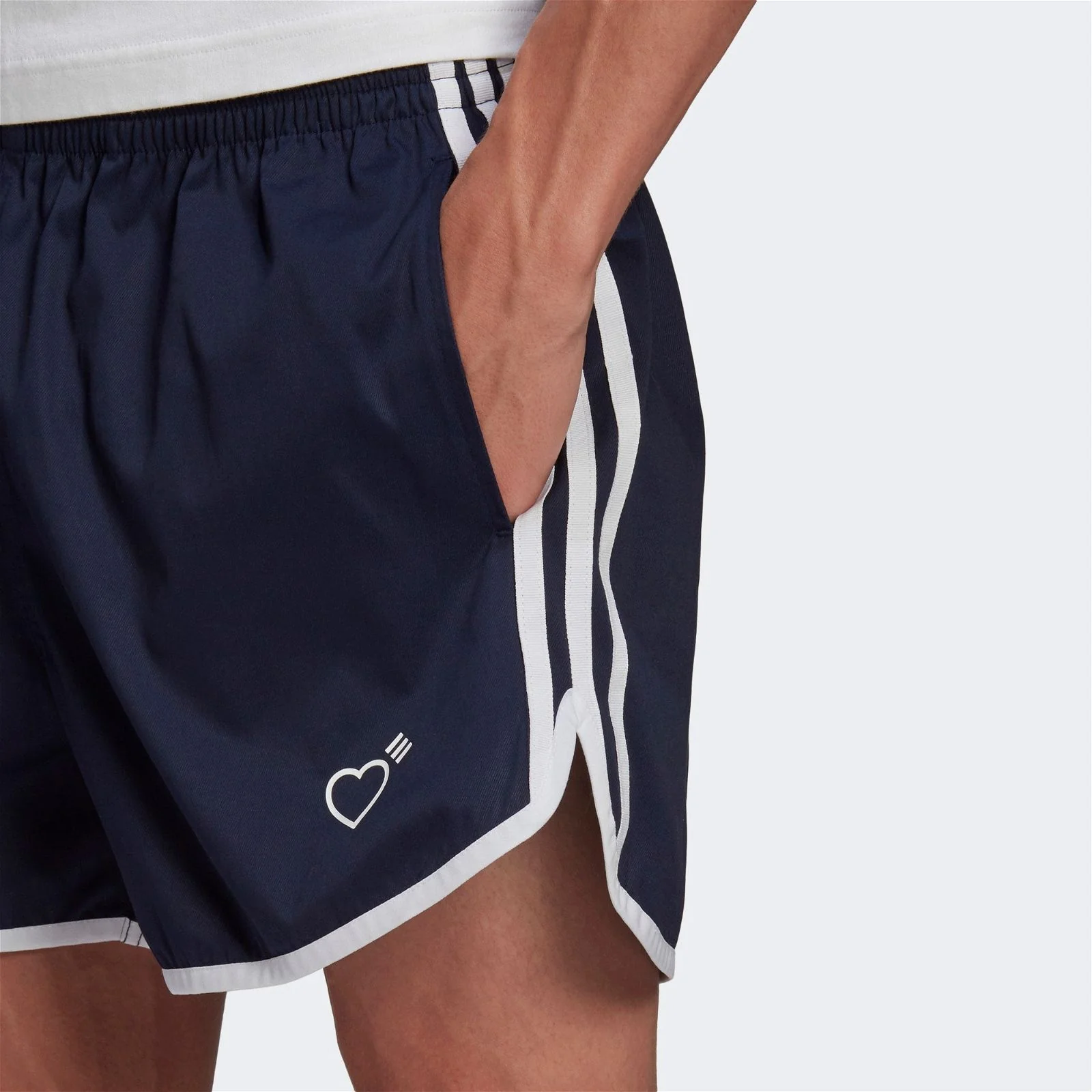 adidas Originals x Human Made Run Shorts - Navy - Image 5