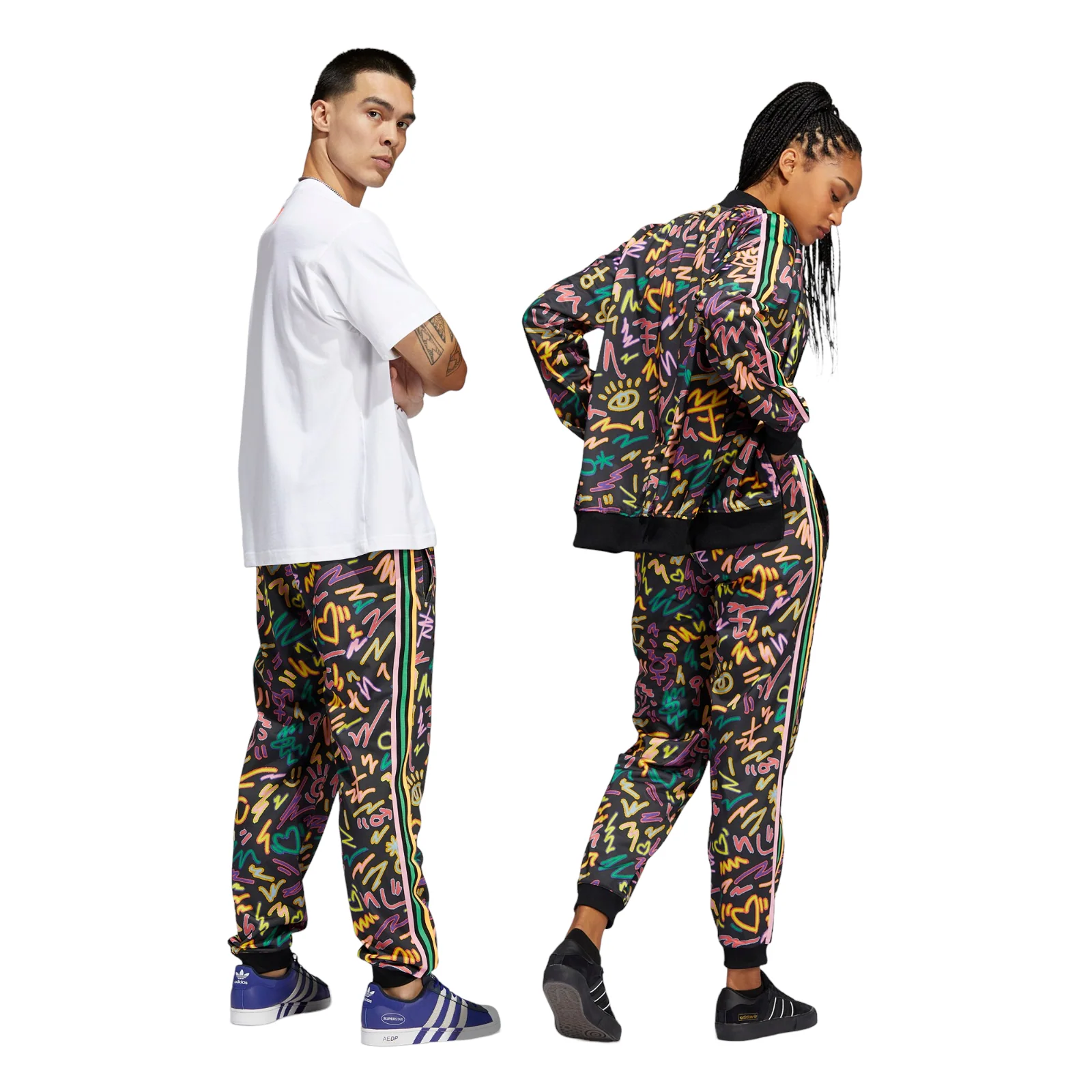 adidas Originals x Kris Andrews Love Unites Print Track Pants - Multi - Image 6