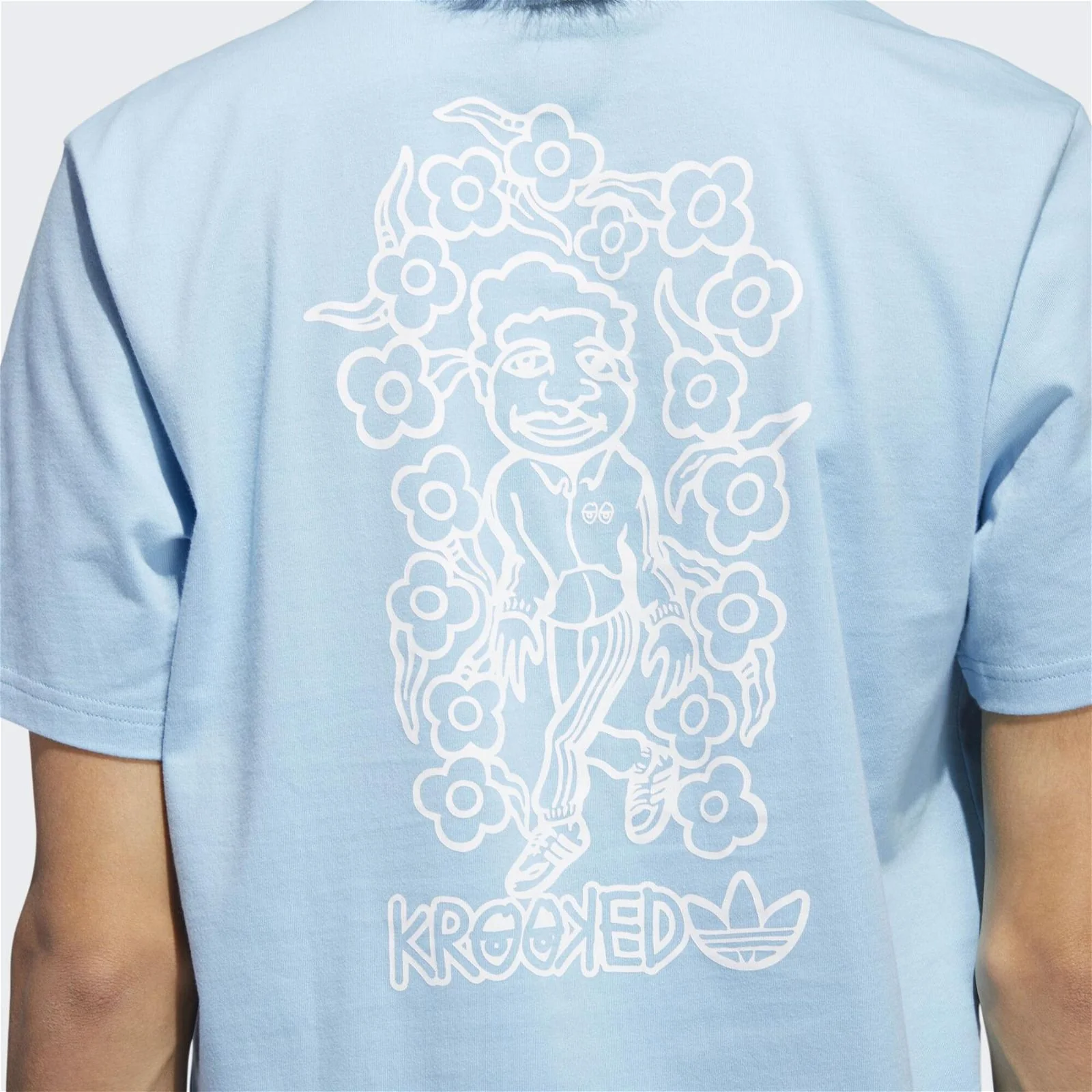 adidas Originals x Krooked T Shirt - Blue - Image 3