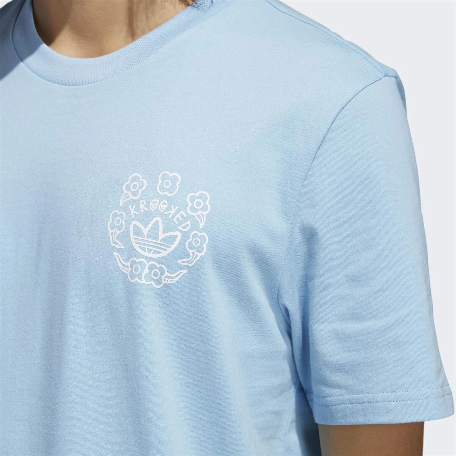 adidas Originals x Krooked T Shirt - Blue - Image 4