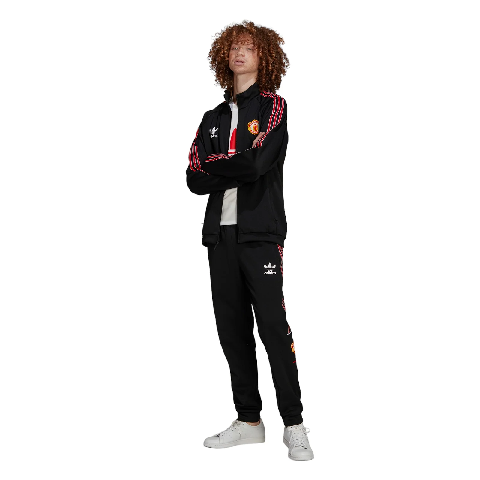 adidas Originals x Manchester United Retro 90s Track Pant - Black - Image 6