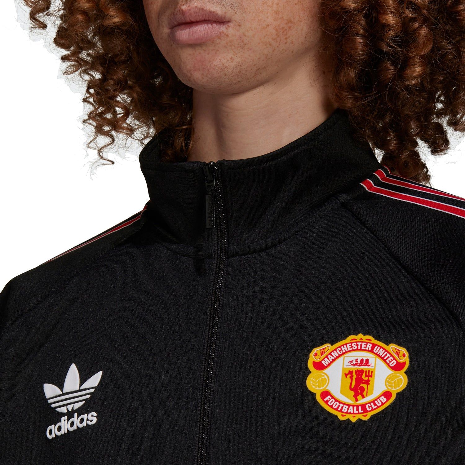 adidas Originals x Manchester United Retro 90s Track Top - Black - Image 3