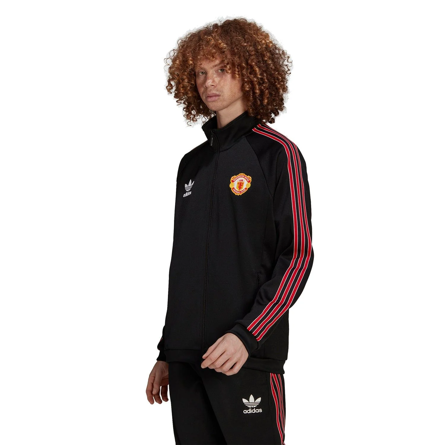 adidas Originals x Manchester United Retro 90s Track Top - Black - Image 4