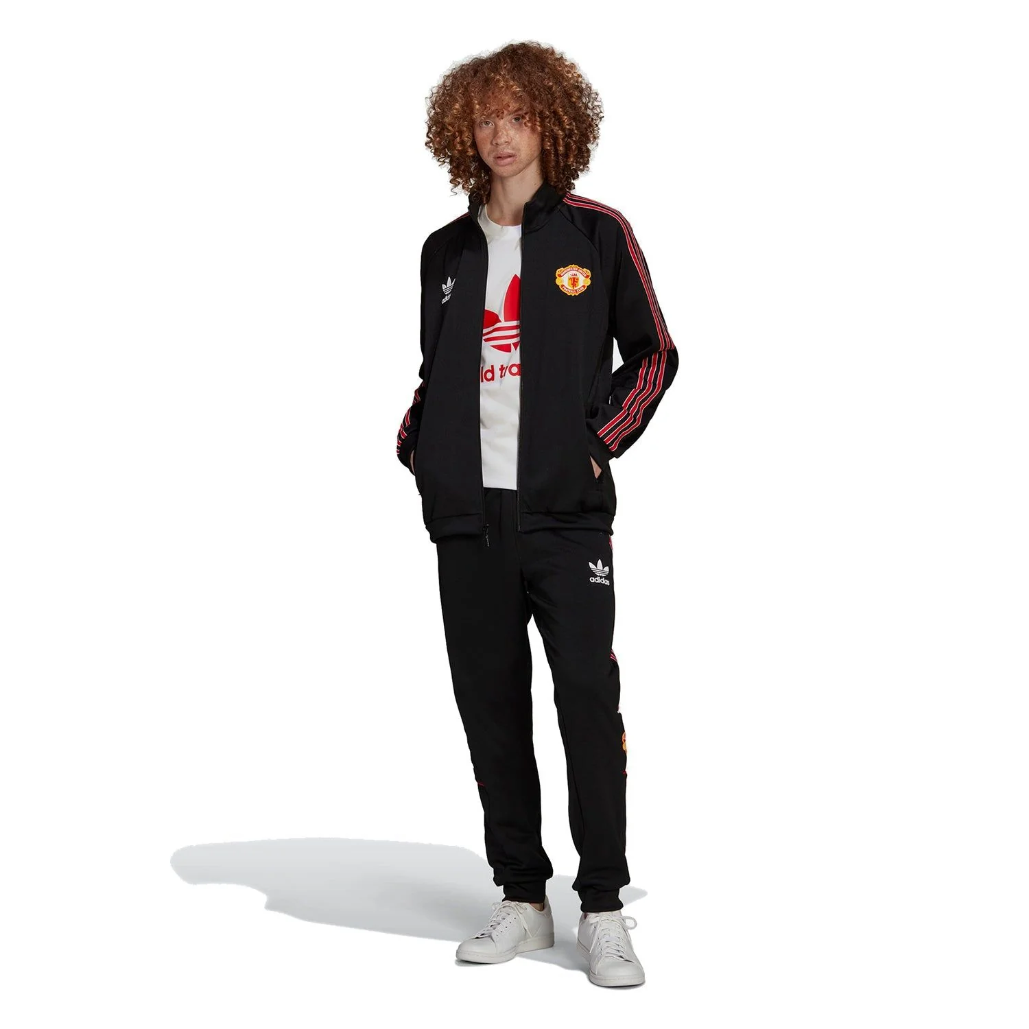 adidas Originals x Manchester United Retro 90s Track Top - Black - Image 7