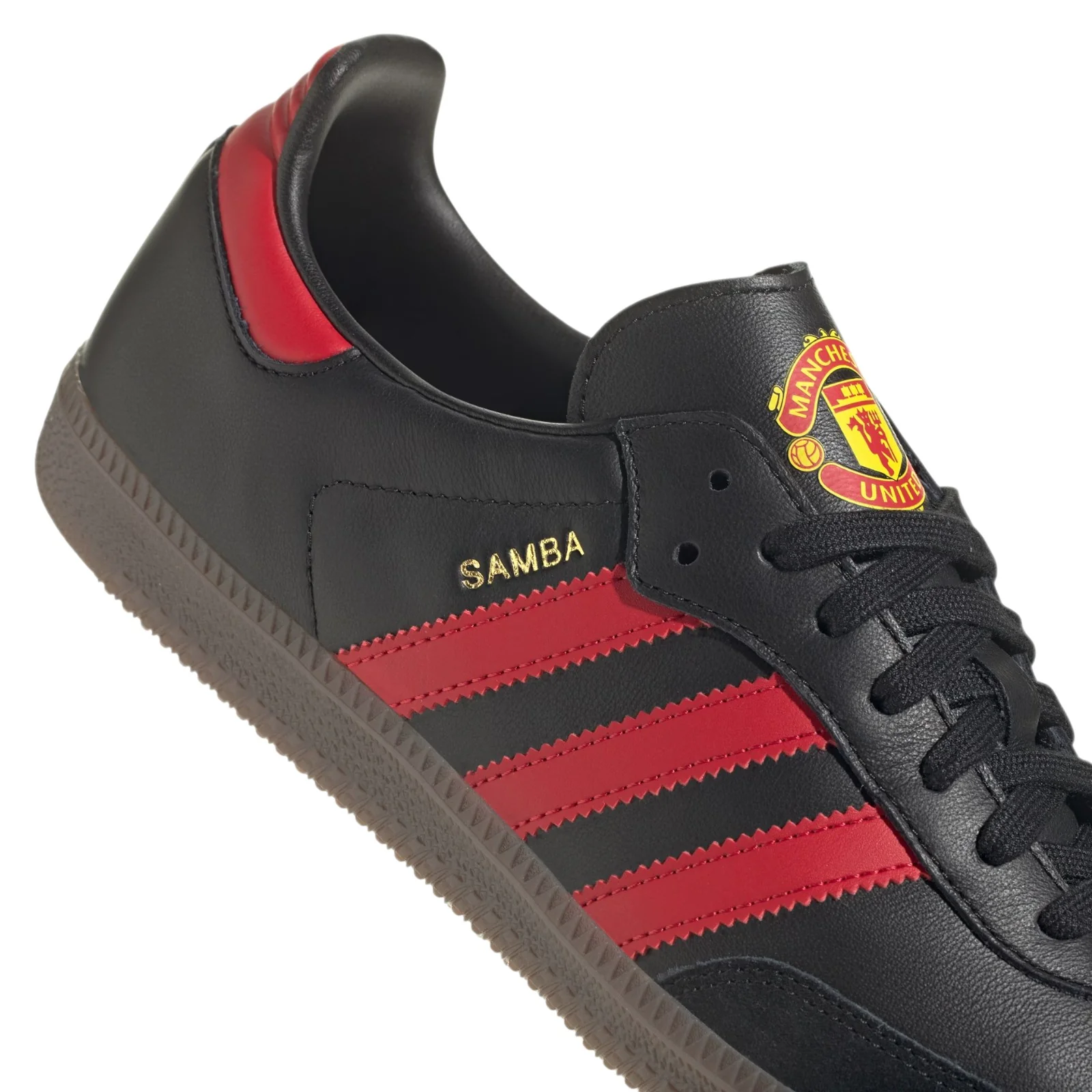 adidas Originals x Manchester United Samba Team Shoes - Black / Real Red - Image 3