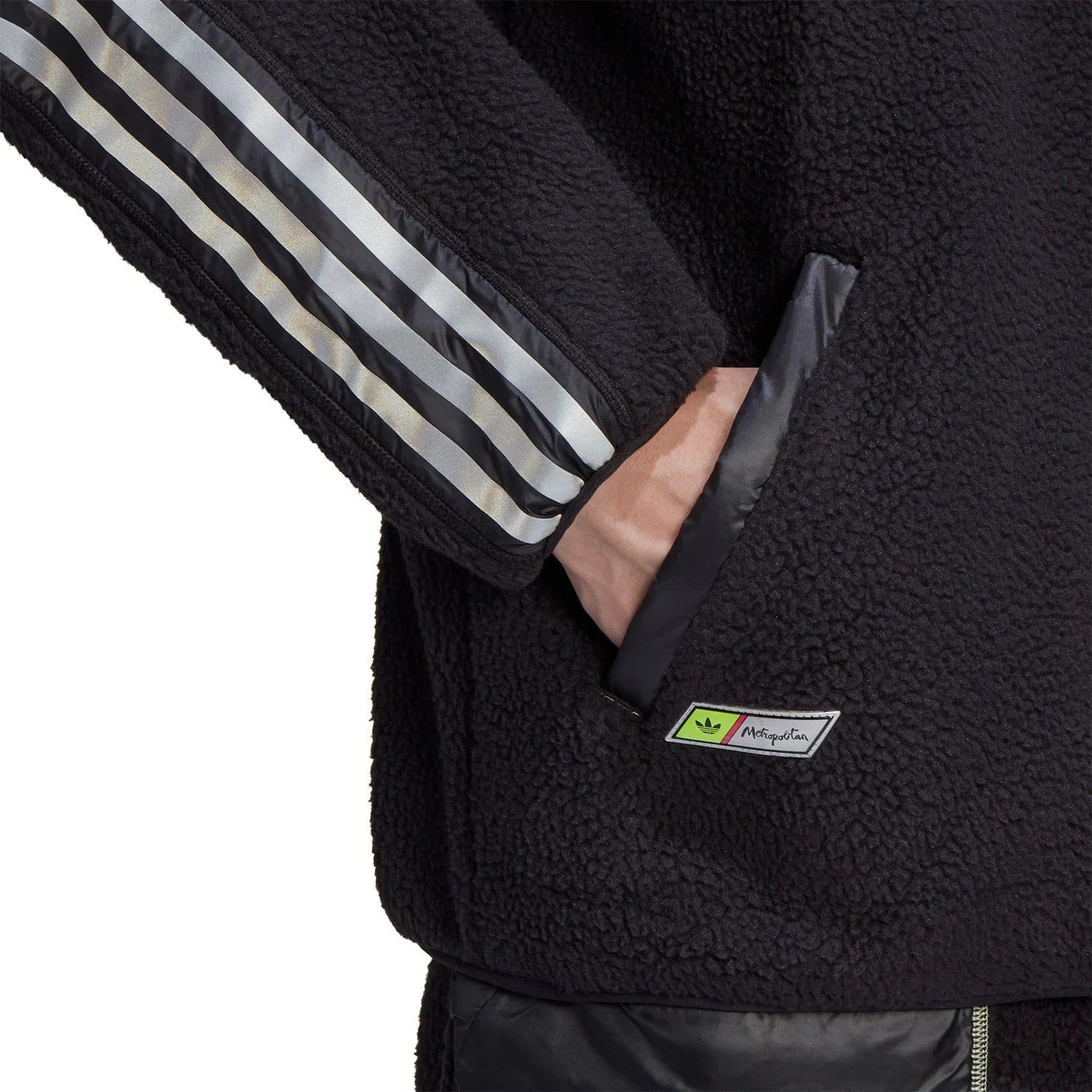 adidas Originals x Metropolitan Quarter Zip Fleece - Black - Image 4
