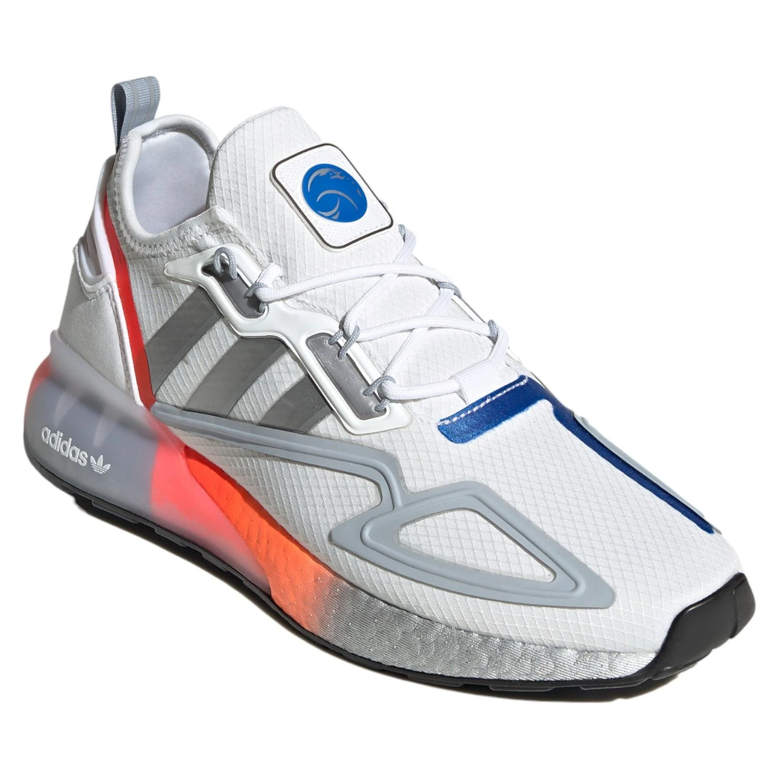 adidas Originals x Nasa ZX 2K Boost Trainers - Cloud White / Silver Metallic - Image 2