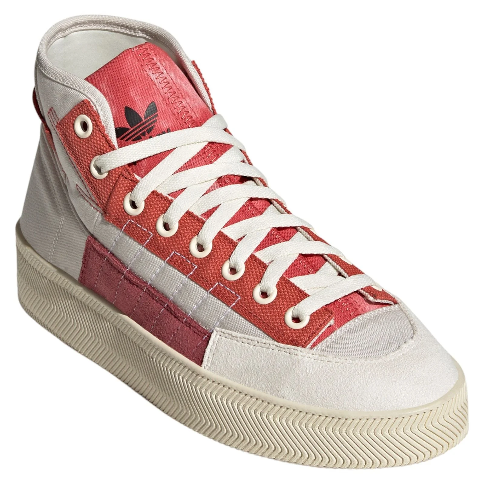 adidas Originals x Parley Nizza Hi Trainers - Chalk White Red - Image 2