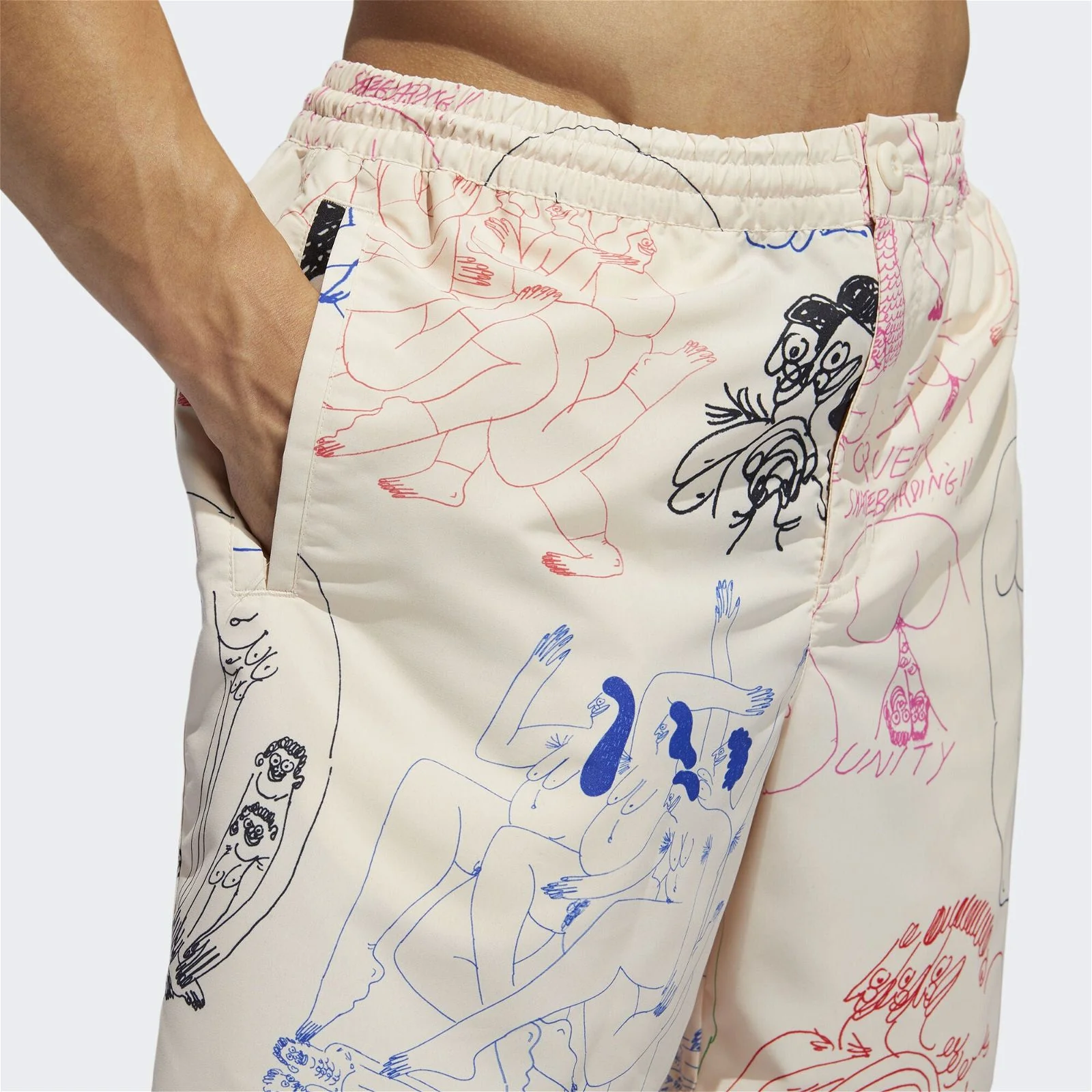 adidas Originals x Unity Skateboarding Shorts - White - Image 5