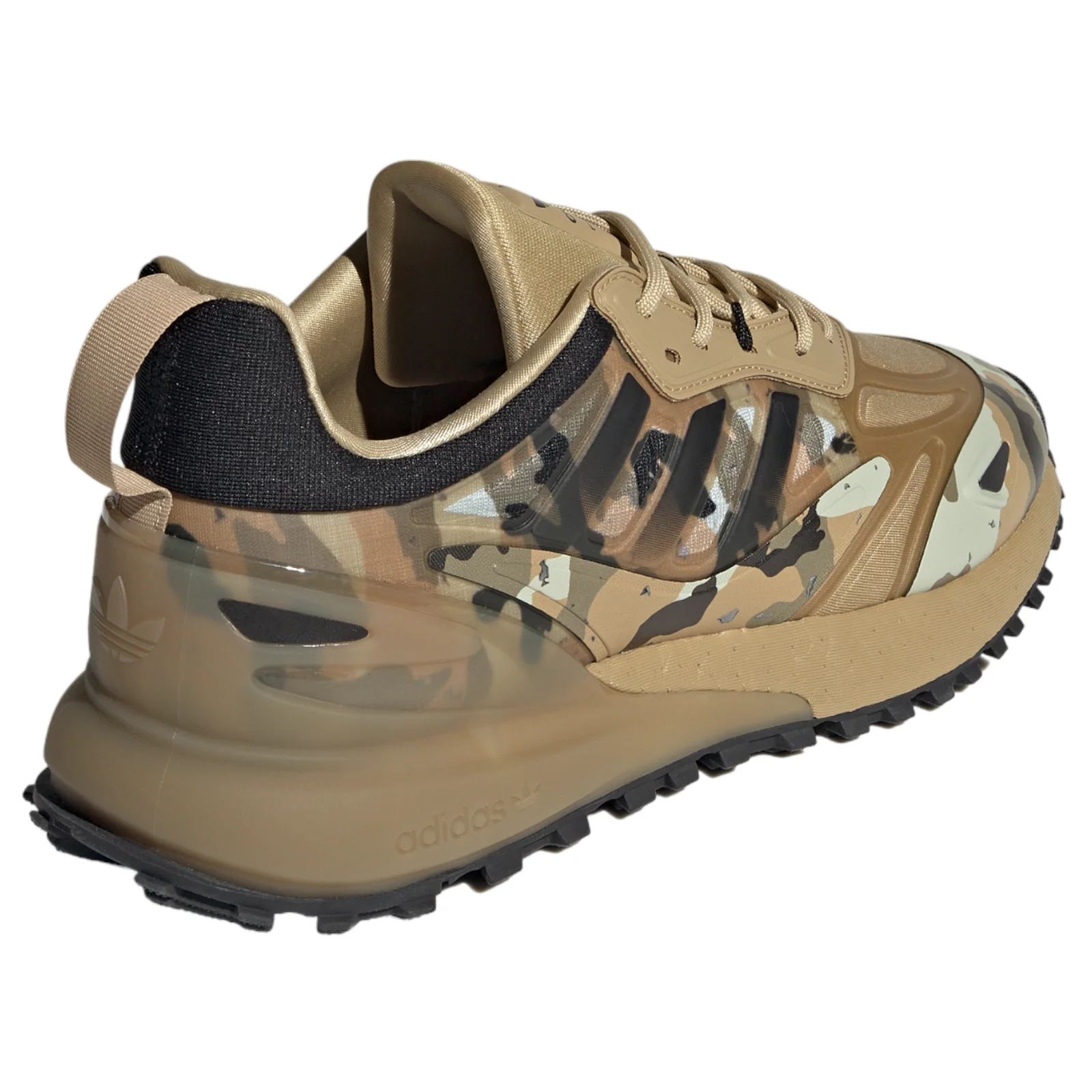 adidas Originals ZX 2K Boost 2.0 Trail Trainers - Camo Green - Image 3