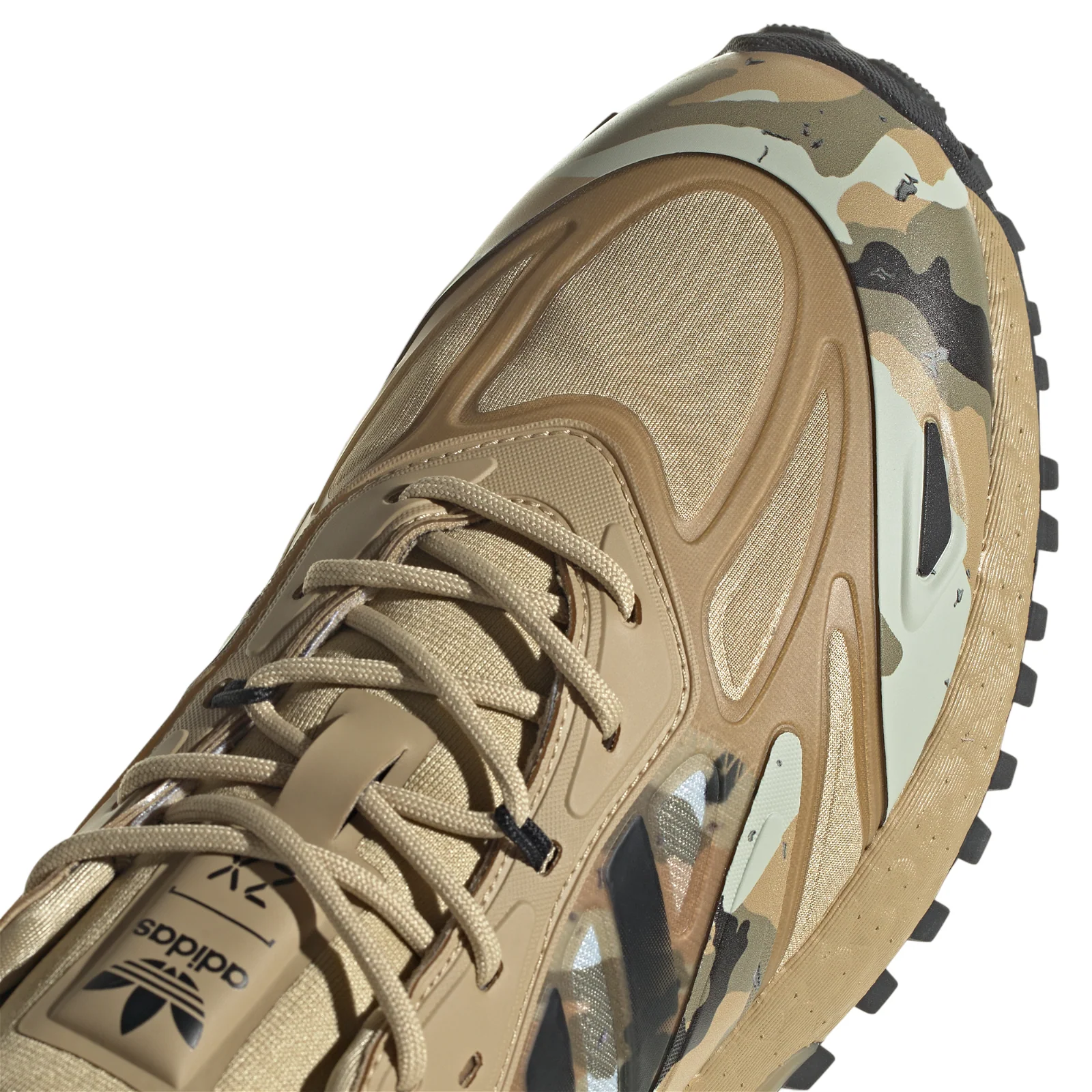 adidas Originals ZX 2K Boost 2.0 Trail Trainers - Camo Green - Image 4