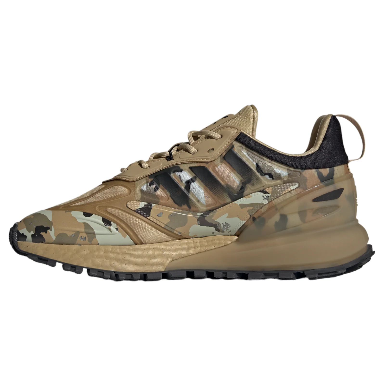 adidas Originals ZX 2K Boost 2.0 Trail Trainers - Camo Green - Image 8