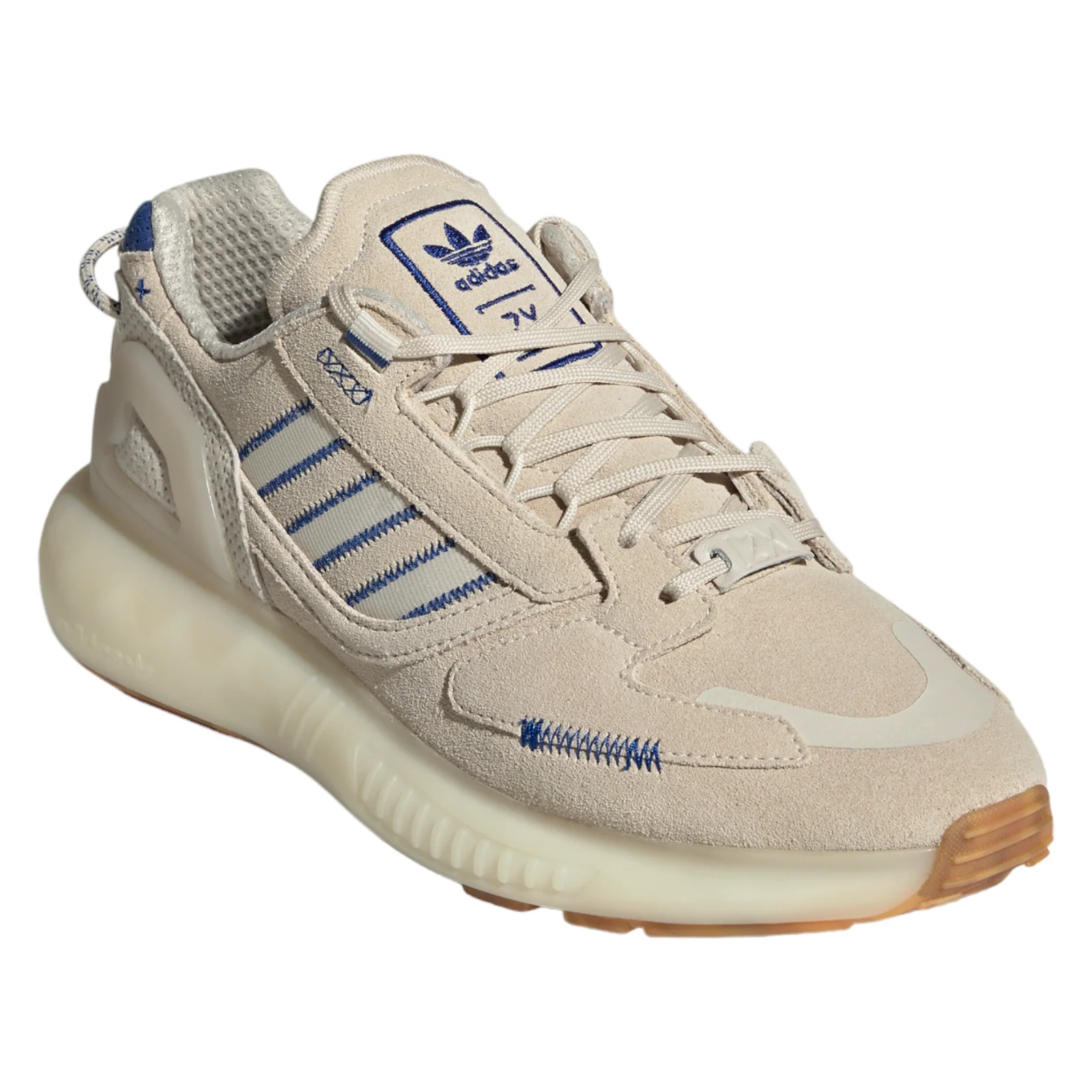 adidas Originals ZX 5K Boost Trainers - Aluminium / Royal Blue - Image 2