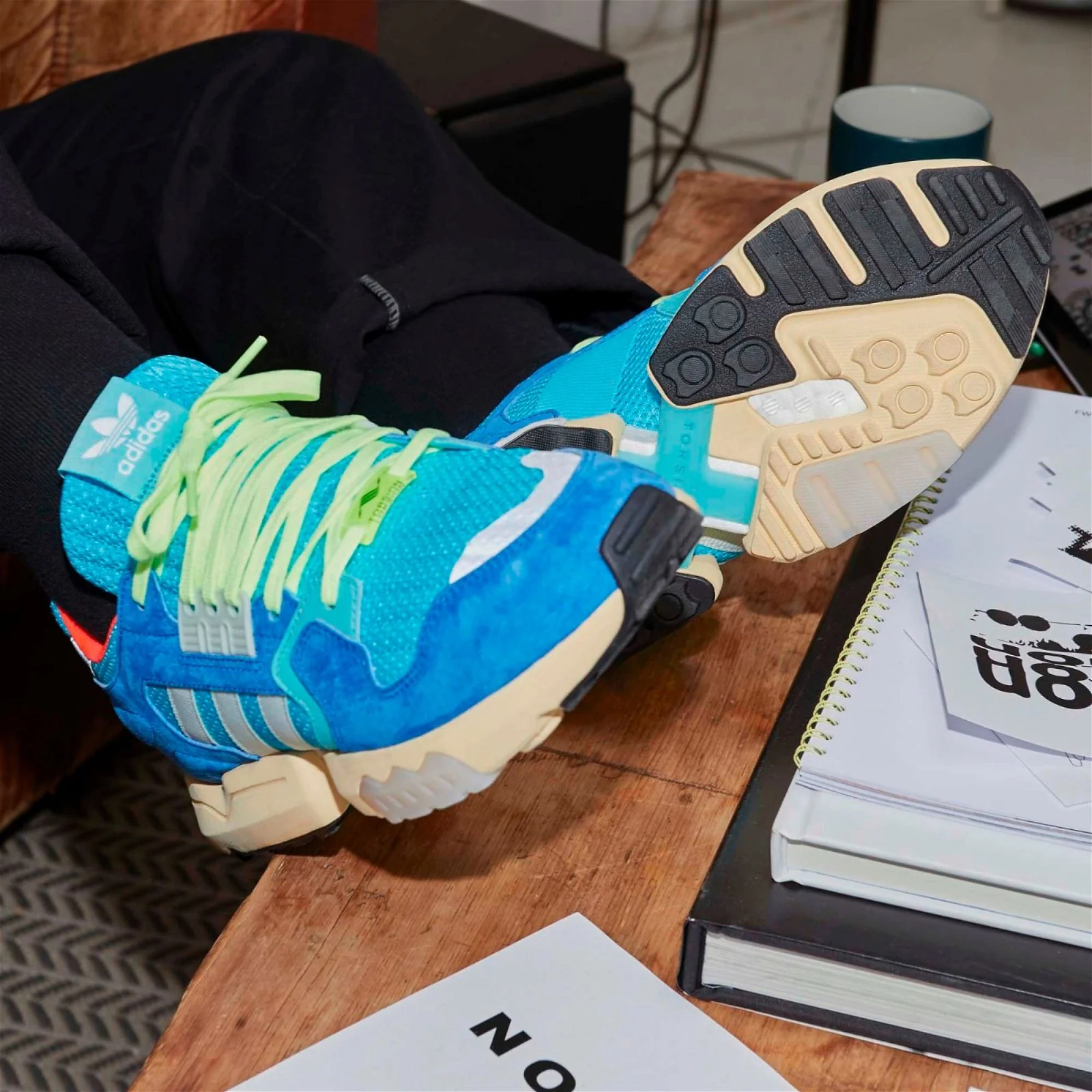 adidas Originals ZX Torsion Shoes - Bright Cyan - Image 4