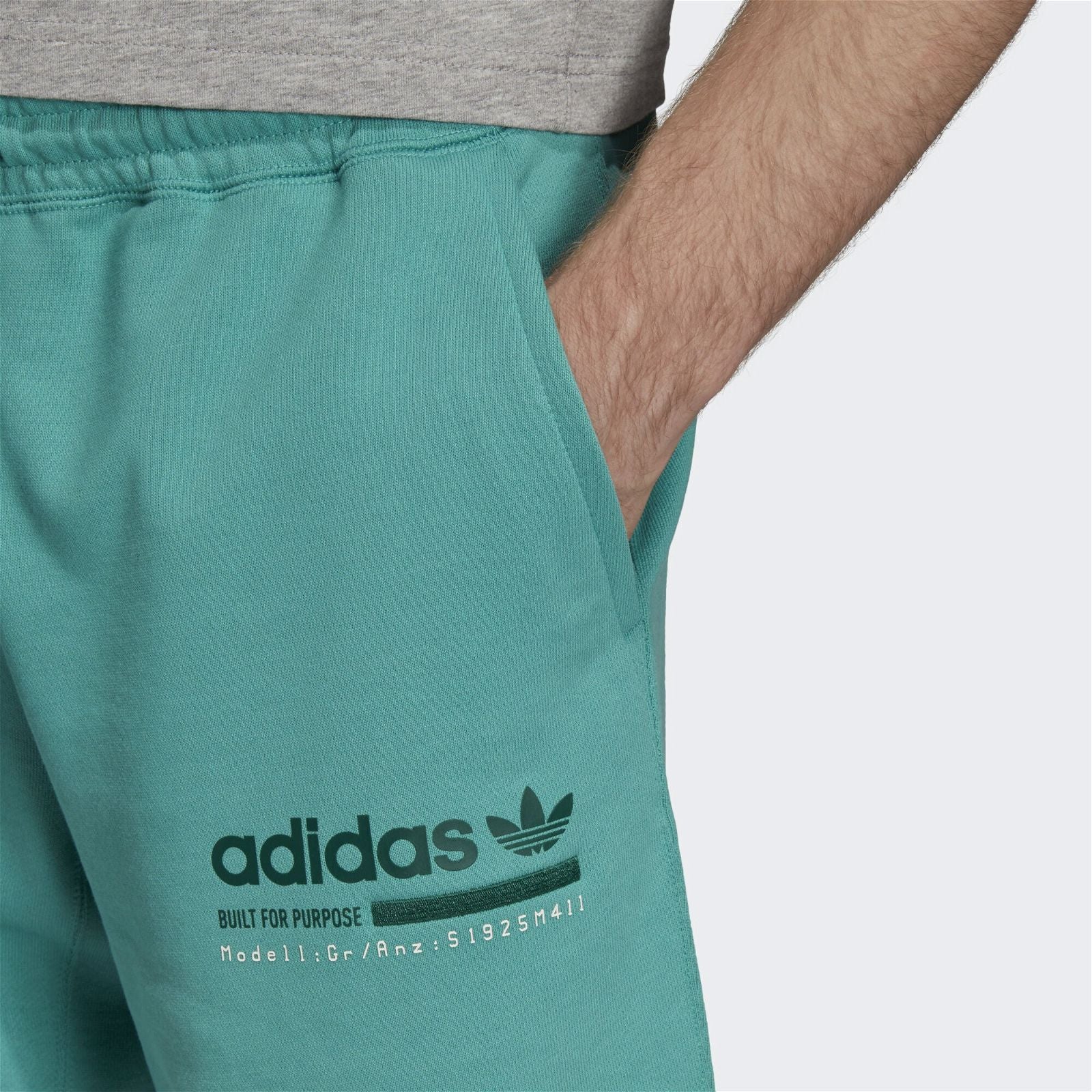 adidas Orignals Kaval Fleece Shorts - Green - Image 4