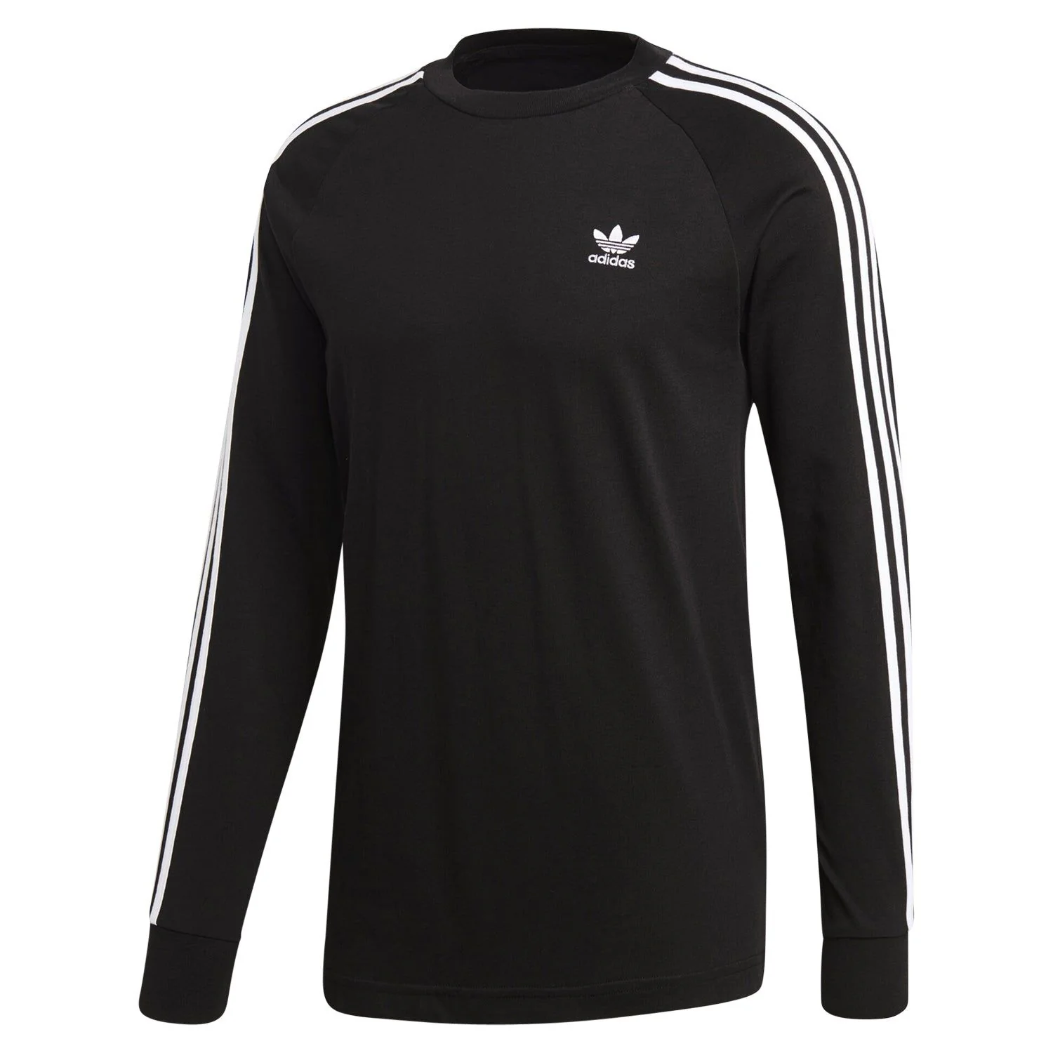 adidas Orignals Long Sleeved 3-Stripes Tee - Black