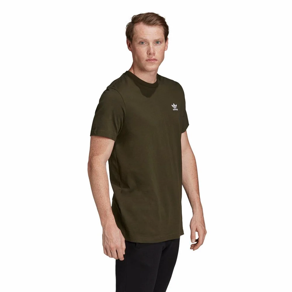adidas Orignals Trefoil Essentials T Shirt - Cargo Green - Image 2