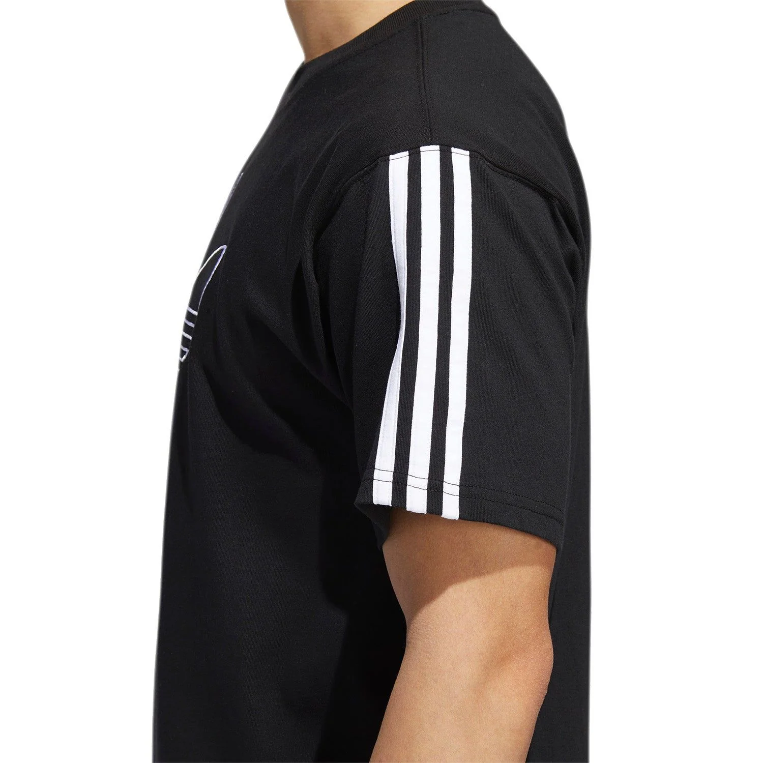 adidas Originals Outline Trefoil Tee - Black - Image 4