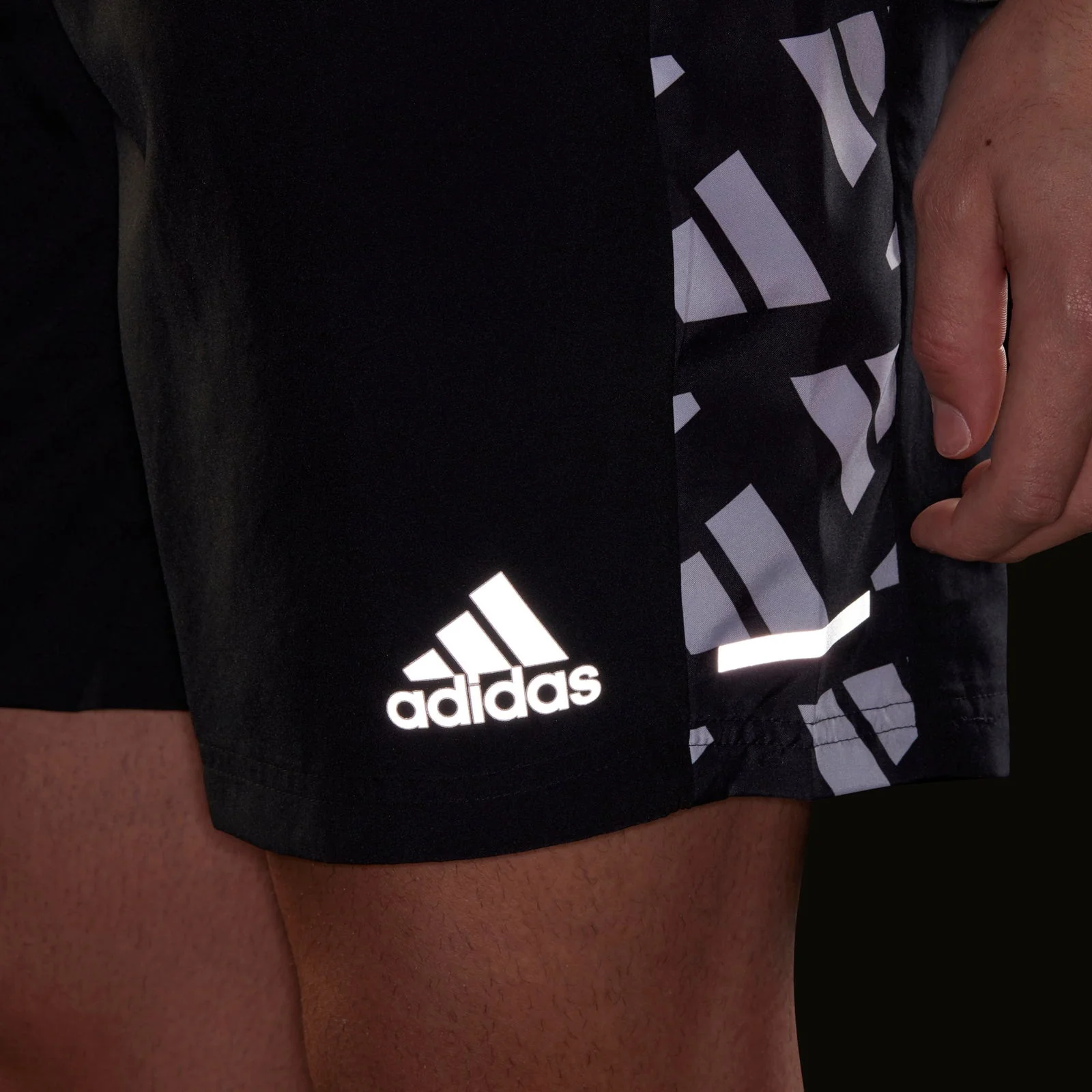 adidas Own The Run Celebration Shorts - Black - Image 5