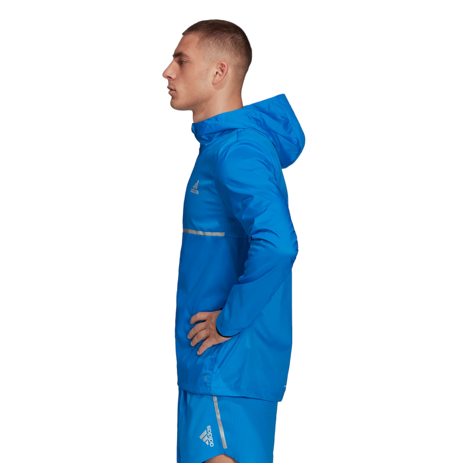 adidas Own The Run Full ZIp Running Jacket - Blue - Image 3
