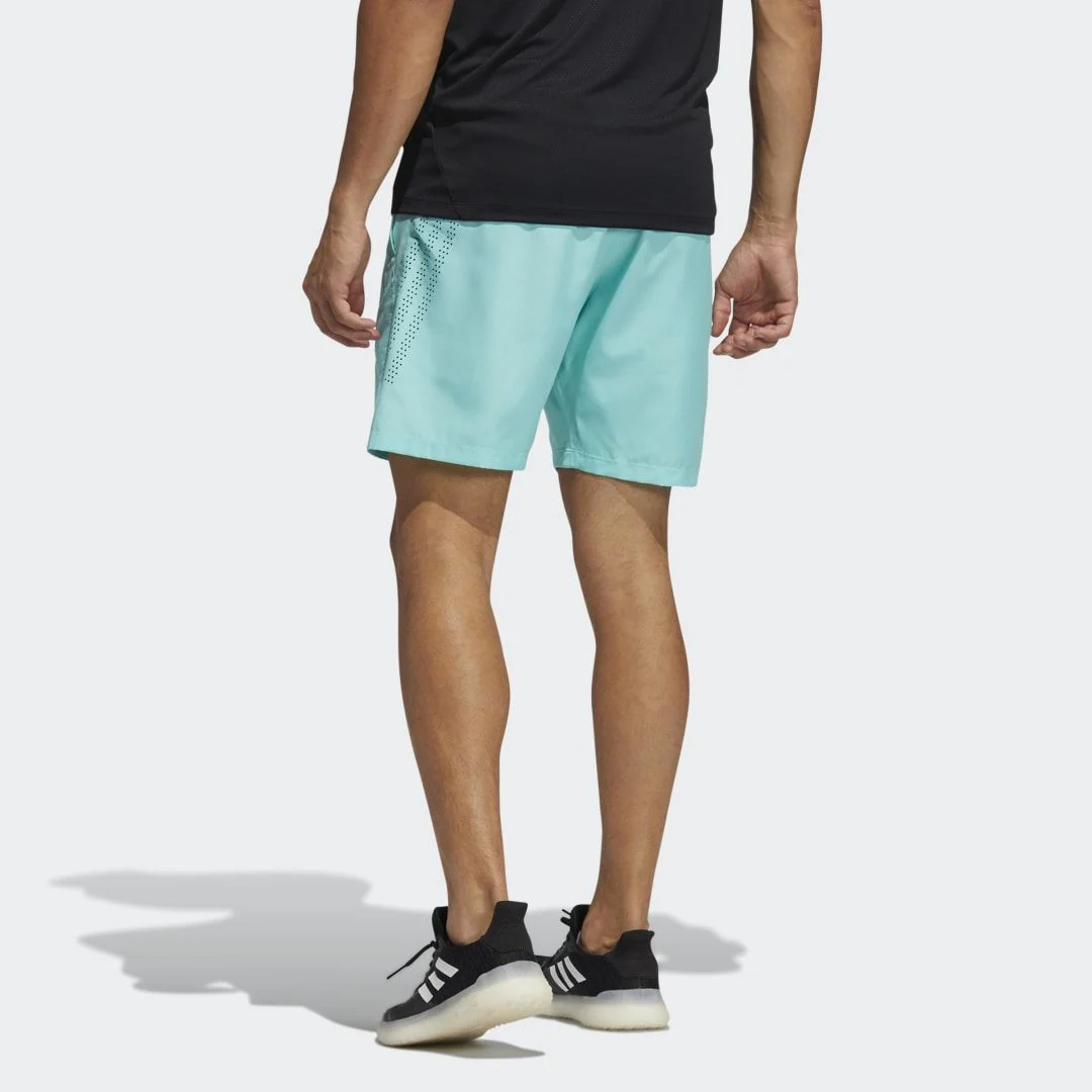 adidas Performance Woven 3-Stripes 8-Inch Shorts - Green - Image 3