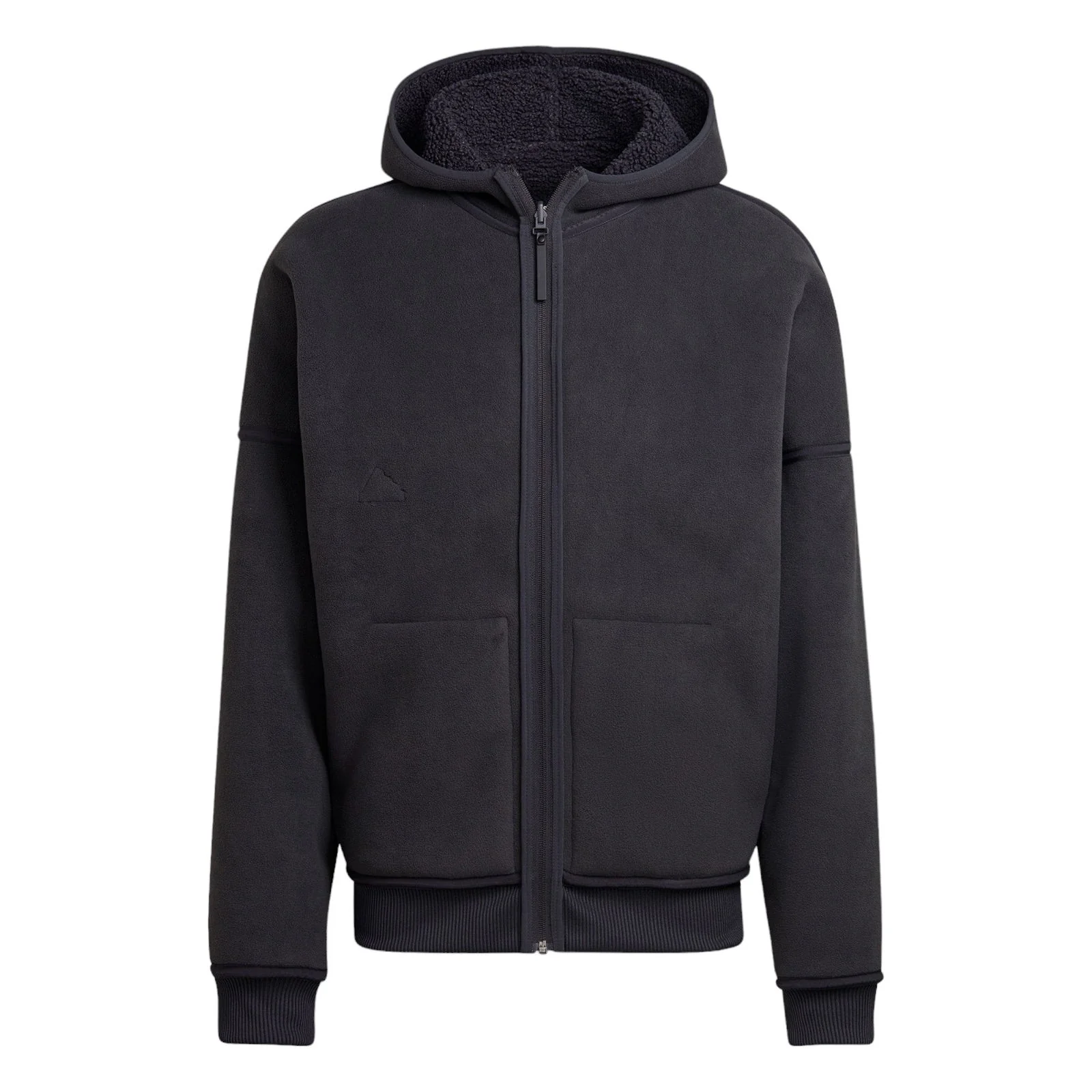 adidas Polar Fleece Full-Zip Sweatshirt - Grey - Image 5