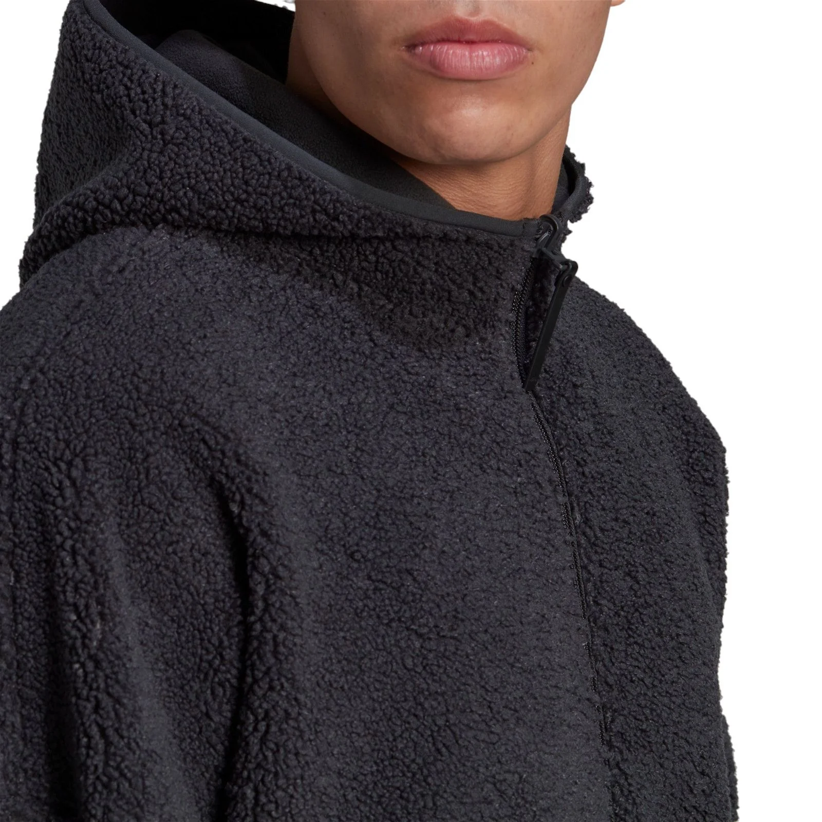 adidas Polar Fleece Full-Zip Sweatshirt - Grey - Image 9