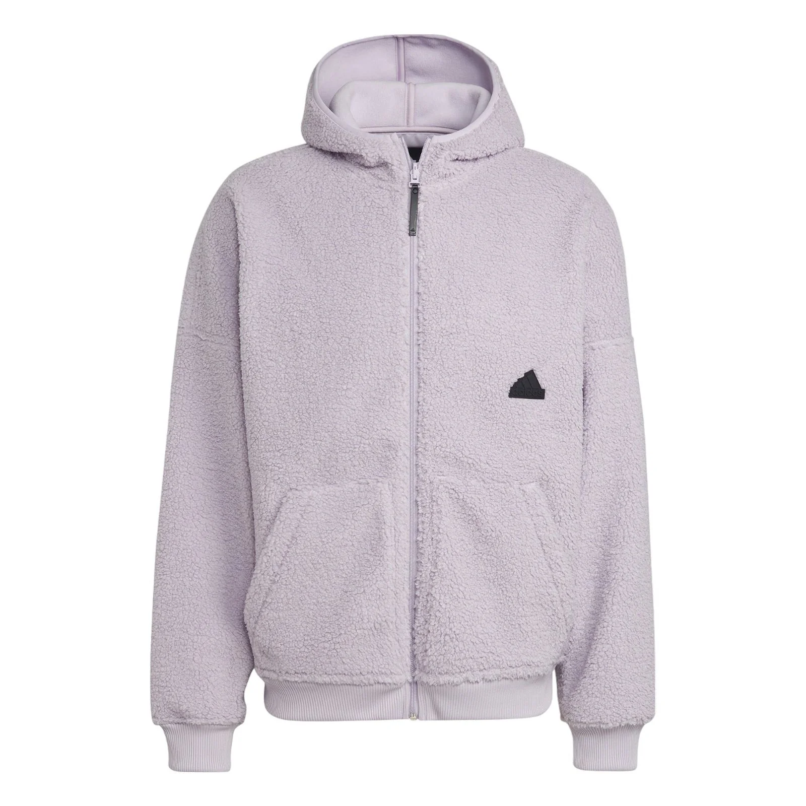 adidas Polar Fleece Full-Zip Sweatshirt Hoodie - Purple