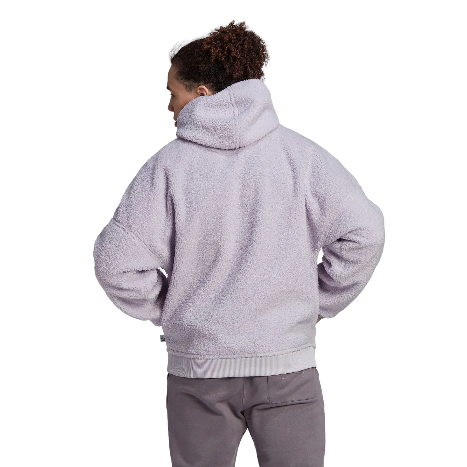 adidas Polar Fleece Full-Zip Sweatshirt Hoodie - Purple - Image 3