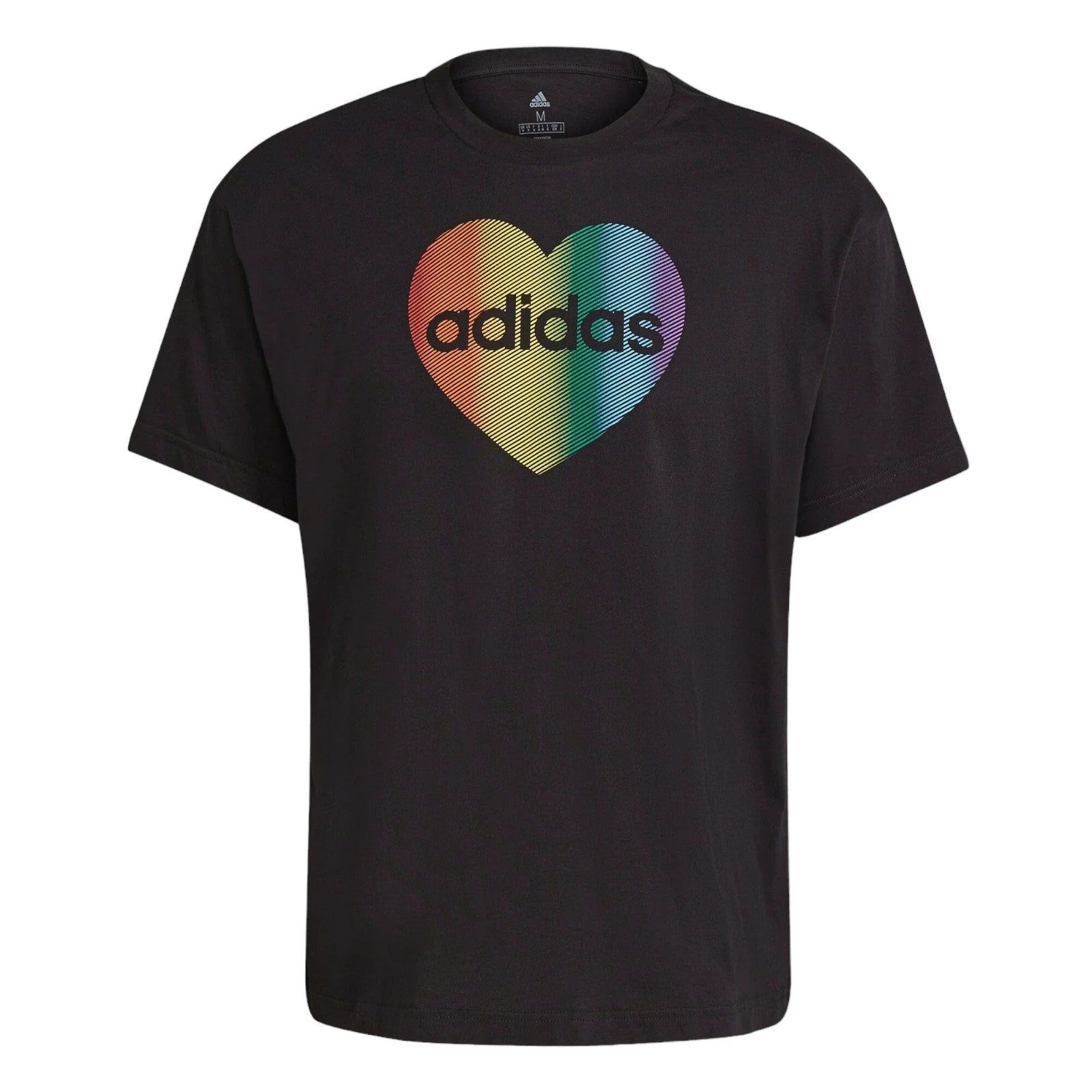 adidas Pride Heart Unisex Graphic Tee - Black