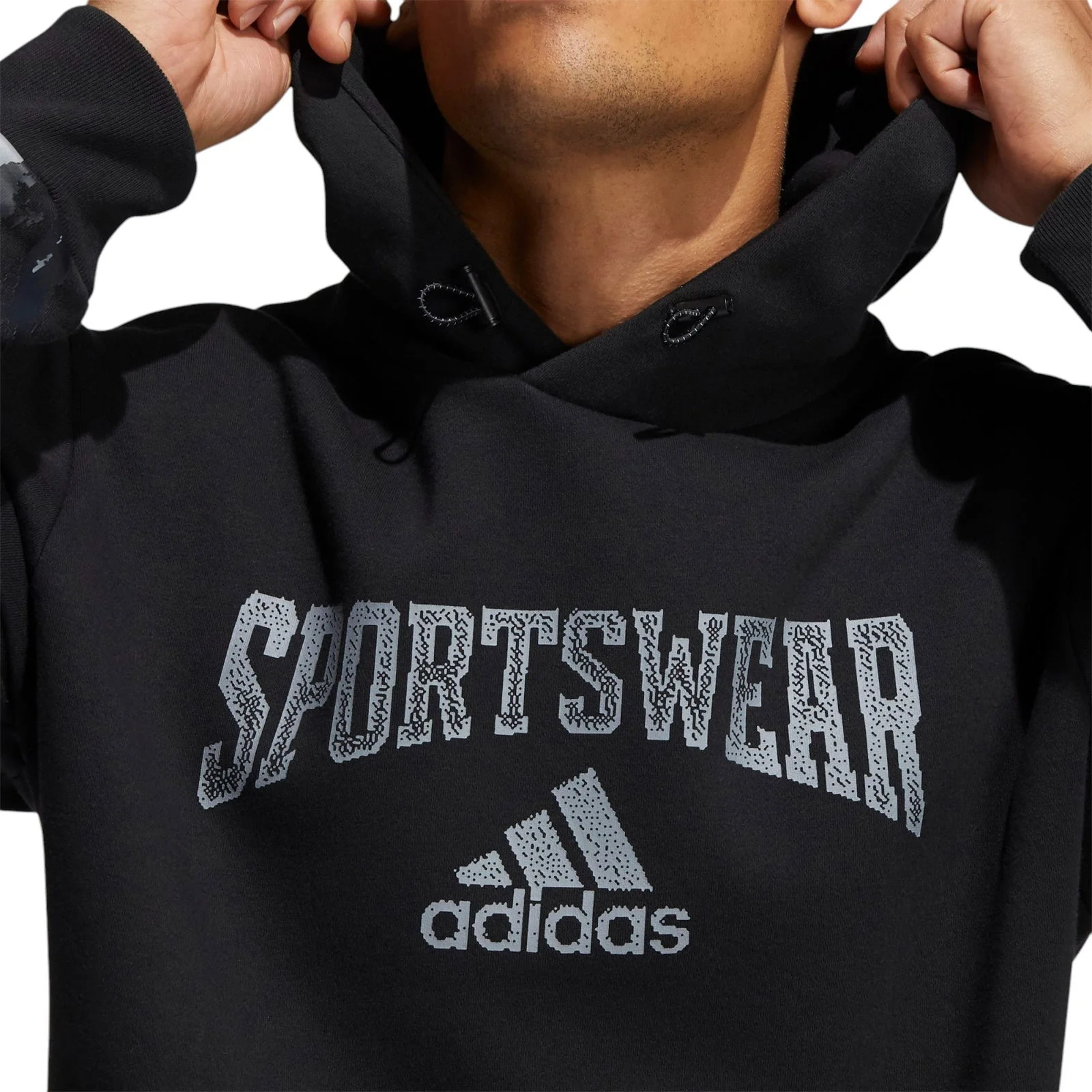 adidas Reverse Retro Future Icons Graphic Hoodie - Black - Image 2