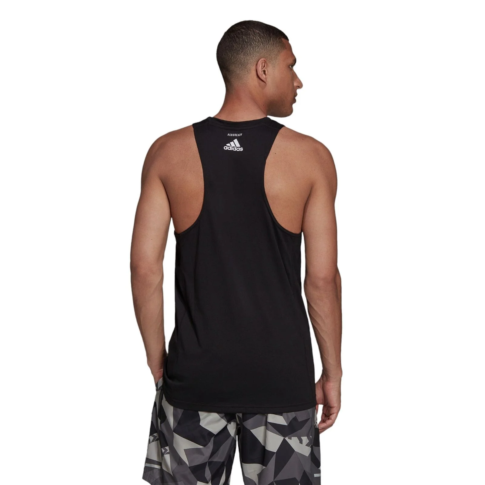adidas Run Logo Tank Top - Black - Image 3