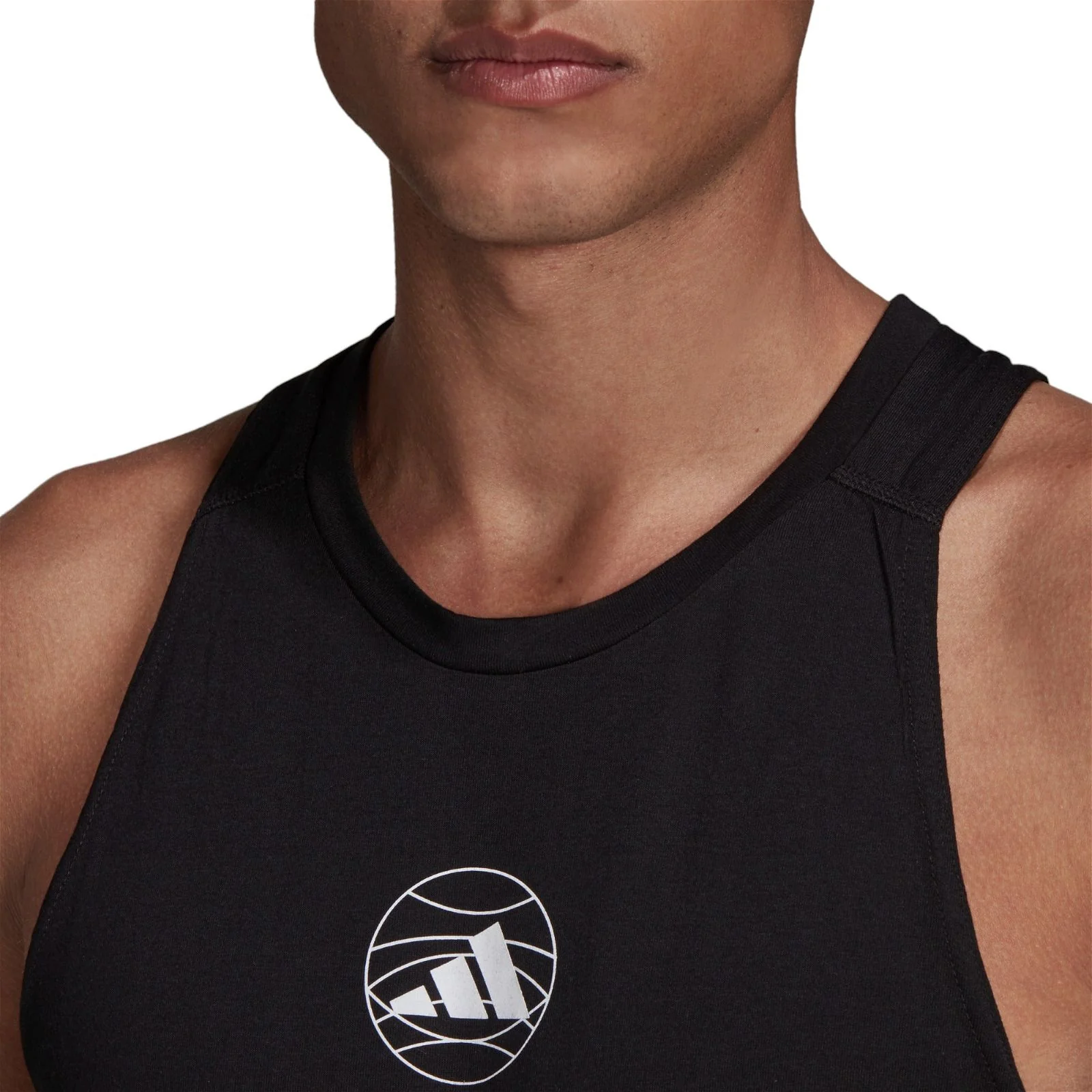 adidas Run Logo Tank Top - Black - Image 5