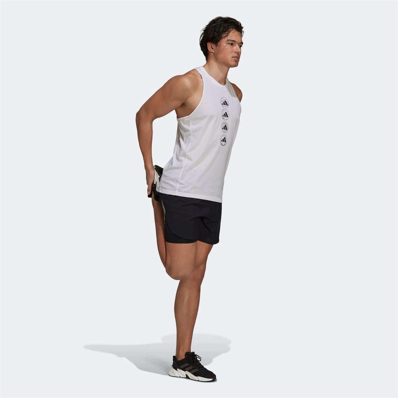 adidas Run Logo Tank Top - White - Image 4