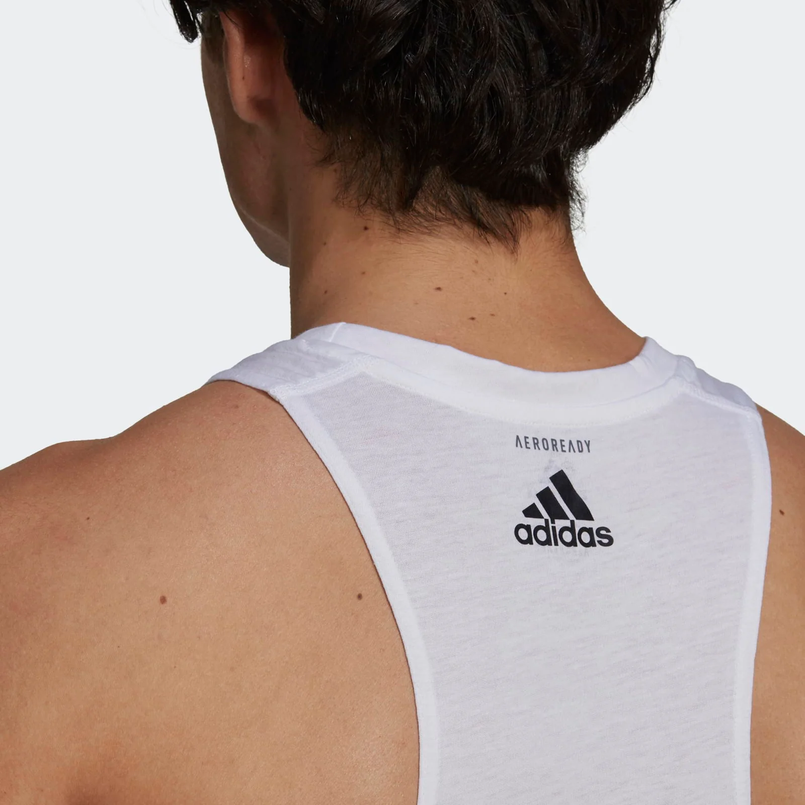 adidas Run Logo Tank Top - White - Image 6