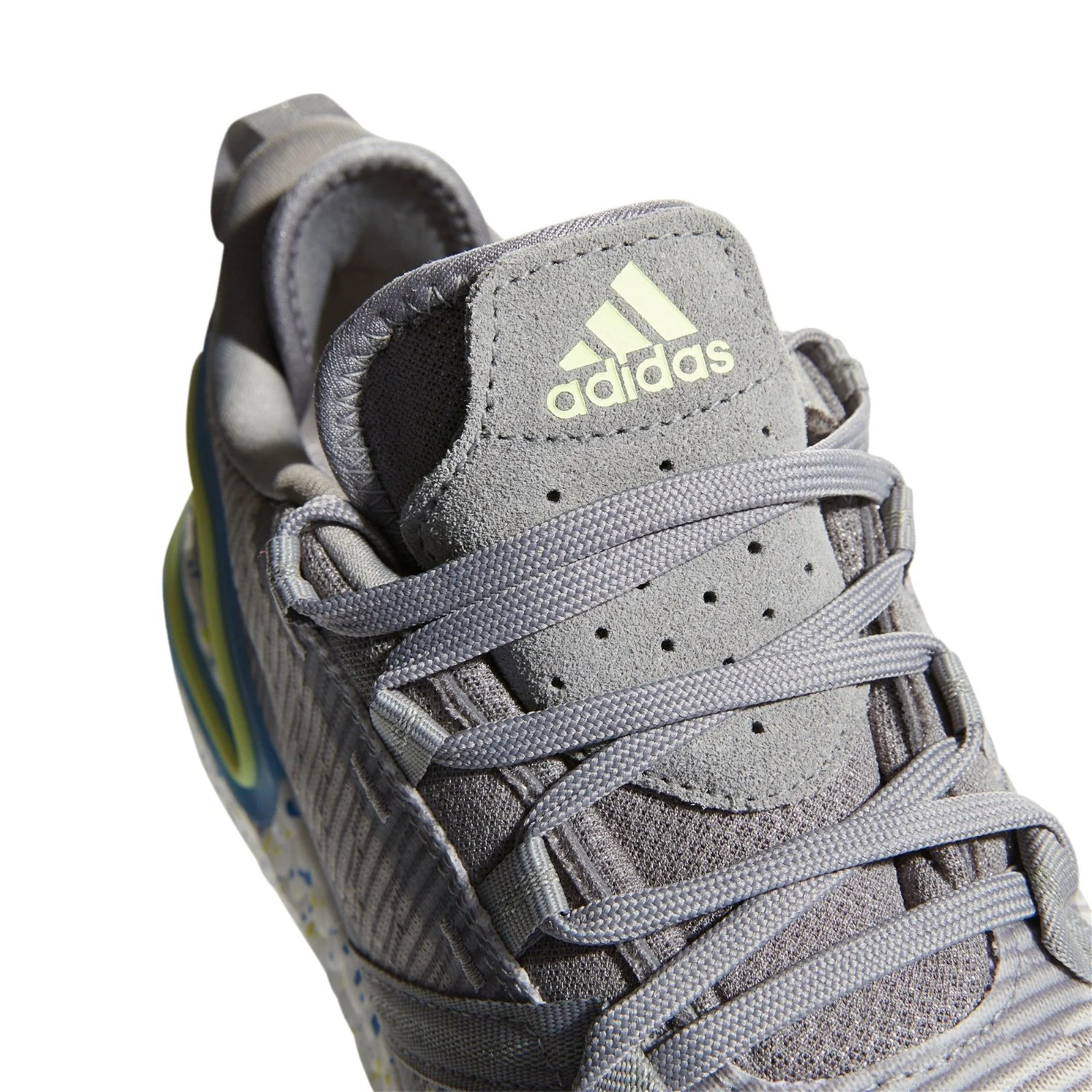 adidas Solarthon Primegreen Spikeless Golf Shoes - Grey Three / Pulse Yellow - Image 5