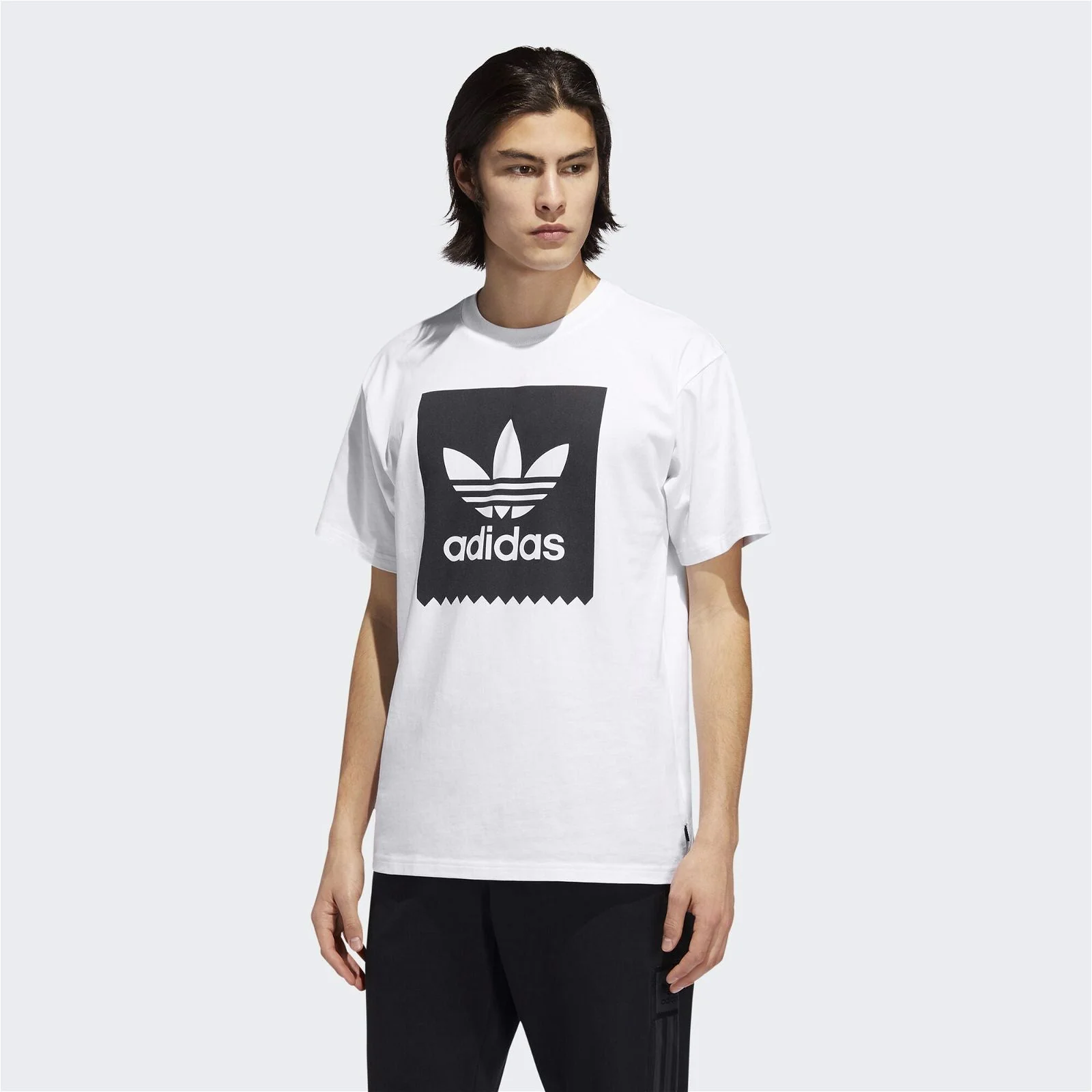 adidas Solid BB Skateboarding Tee - White - Image 3