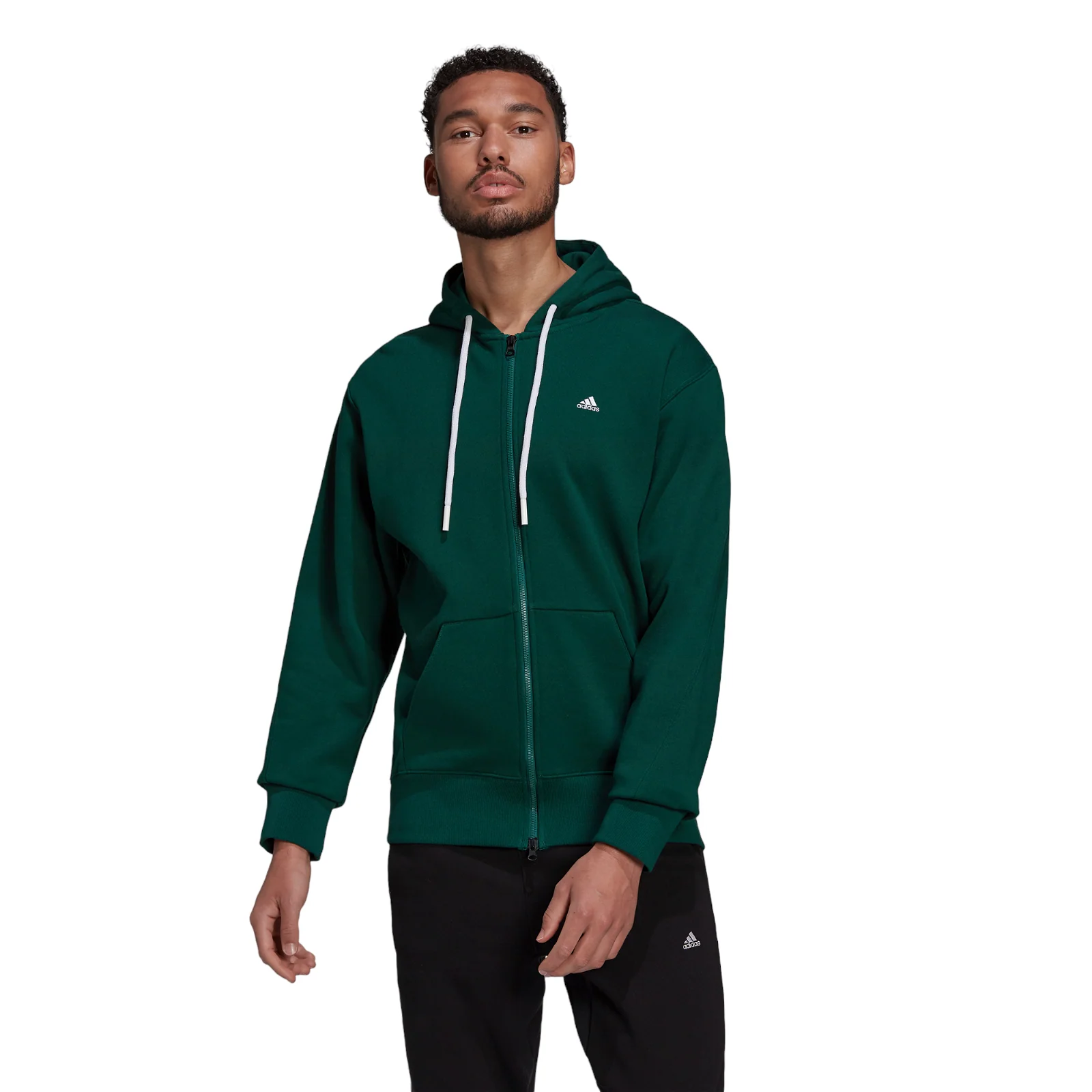 adidas Sportswear Comfy & Chill Full Zip Hoodie - Green - Image 2