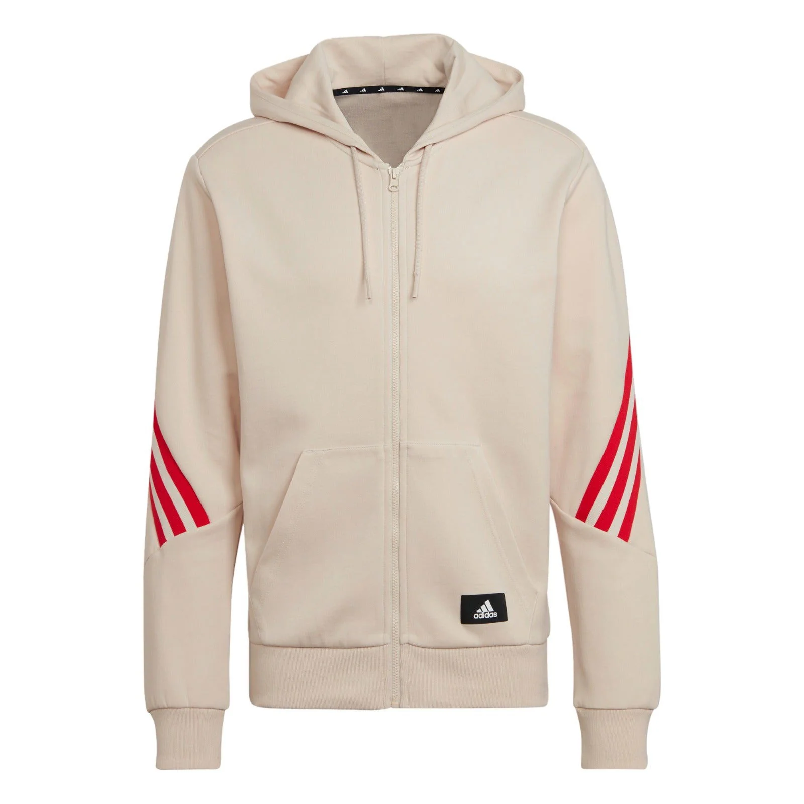 adidas Sportswear Future Icons 3-Stripes Full-Zip Hoodie - Beige