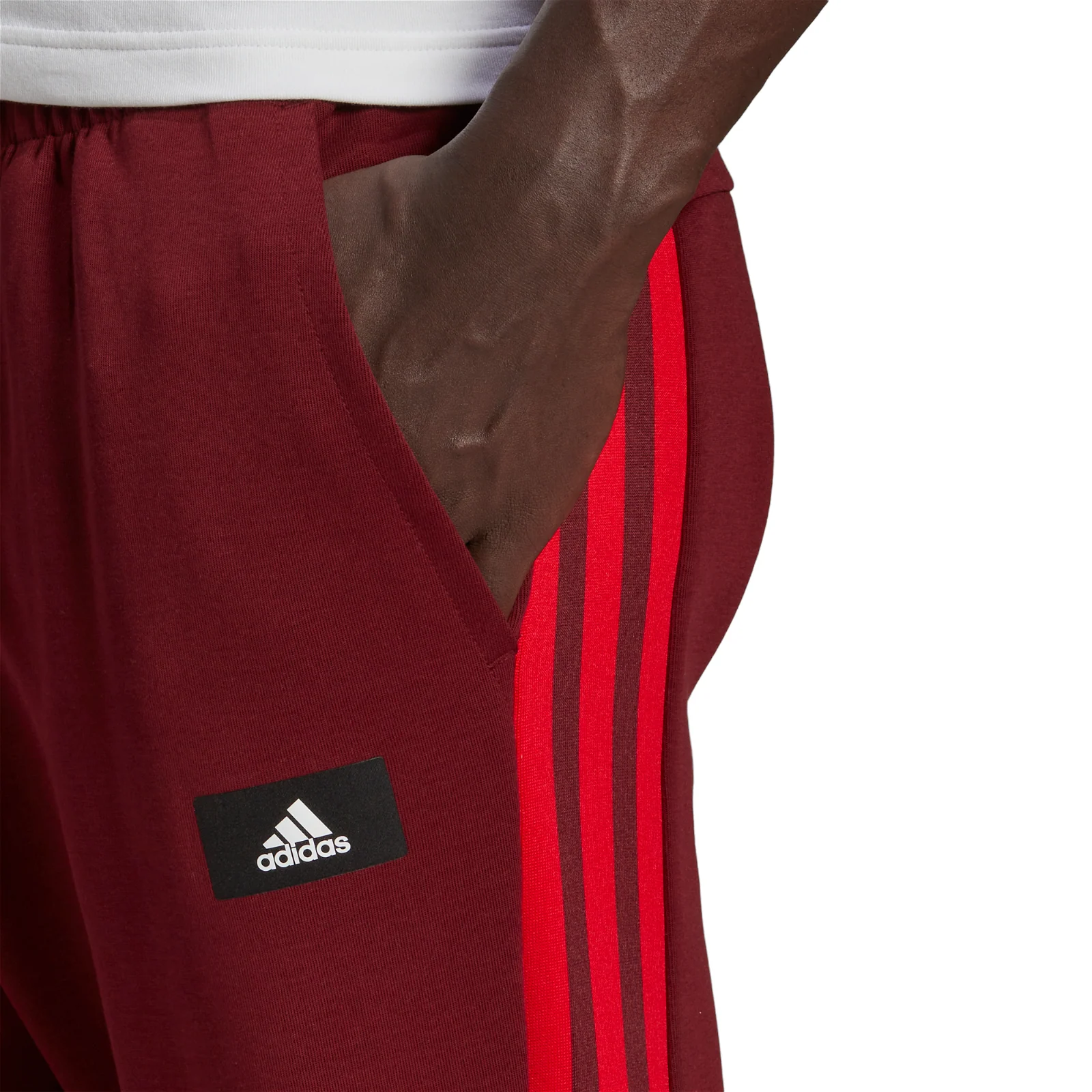 adidas Sportswear Future Icons 3-Stripes Tracksuit Bottoms - Shadow Red - Image 6