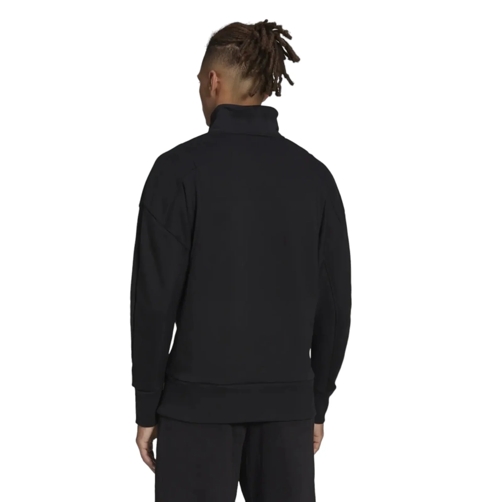 adidas Studio Lounge Fleece Half-Zip Sweatshirt - Black - Image 3