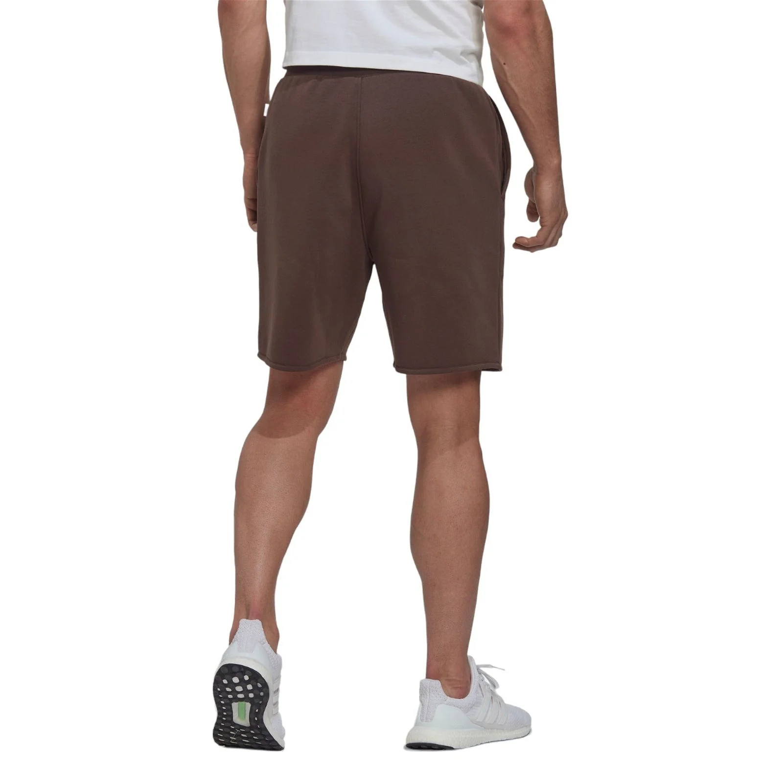 adidas Studio Lounge Fleece Shorts - Brown - Image 3