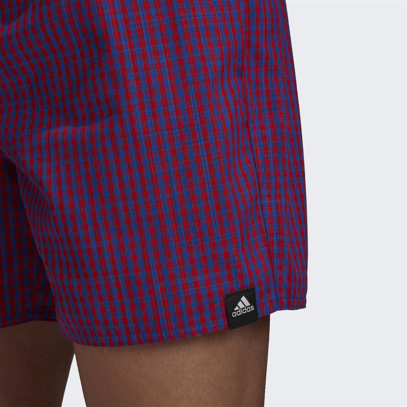 adidas Swimming Check CLX Swim Shorts - Red/Blue - Image 4