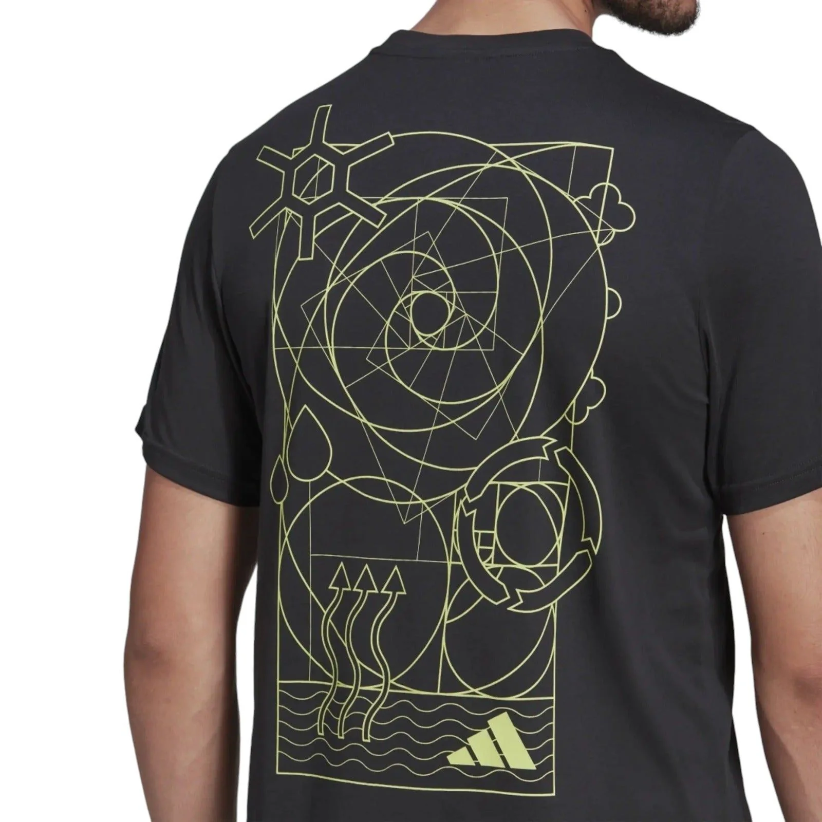 adidas Tennis Golden Cut Graphic T-Shirt - Black - Image 2