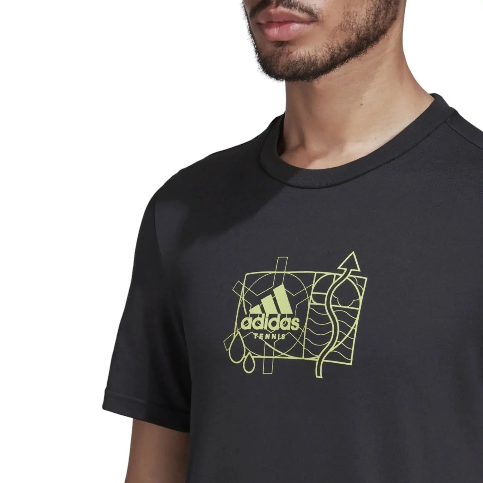 adidas Tennis Golden Cut Graphic T-Shirt - Black - Image 3
